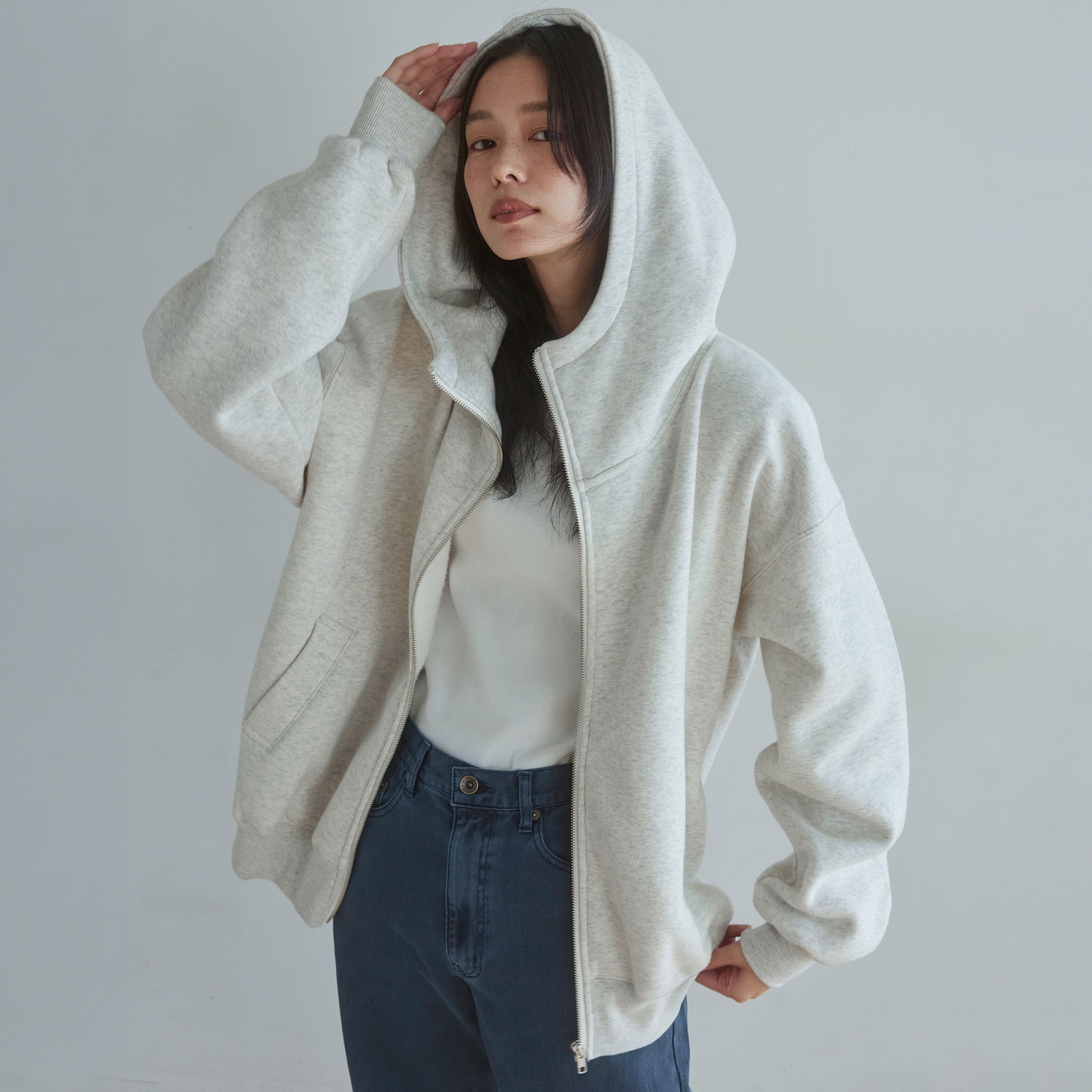 Volume Sweat Big Zip Hoodie