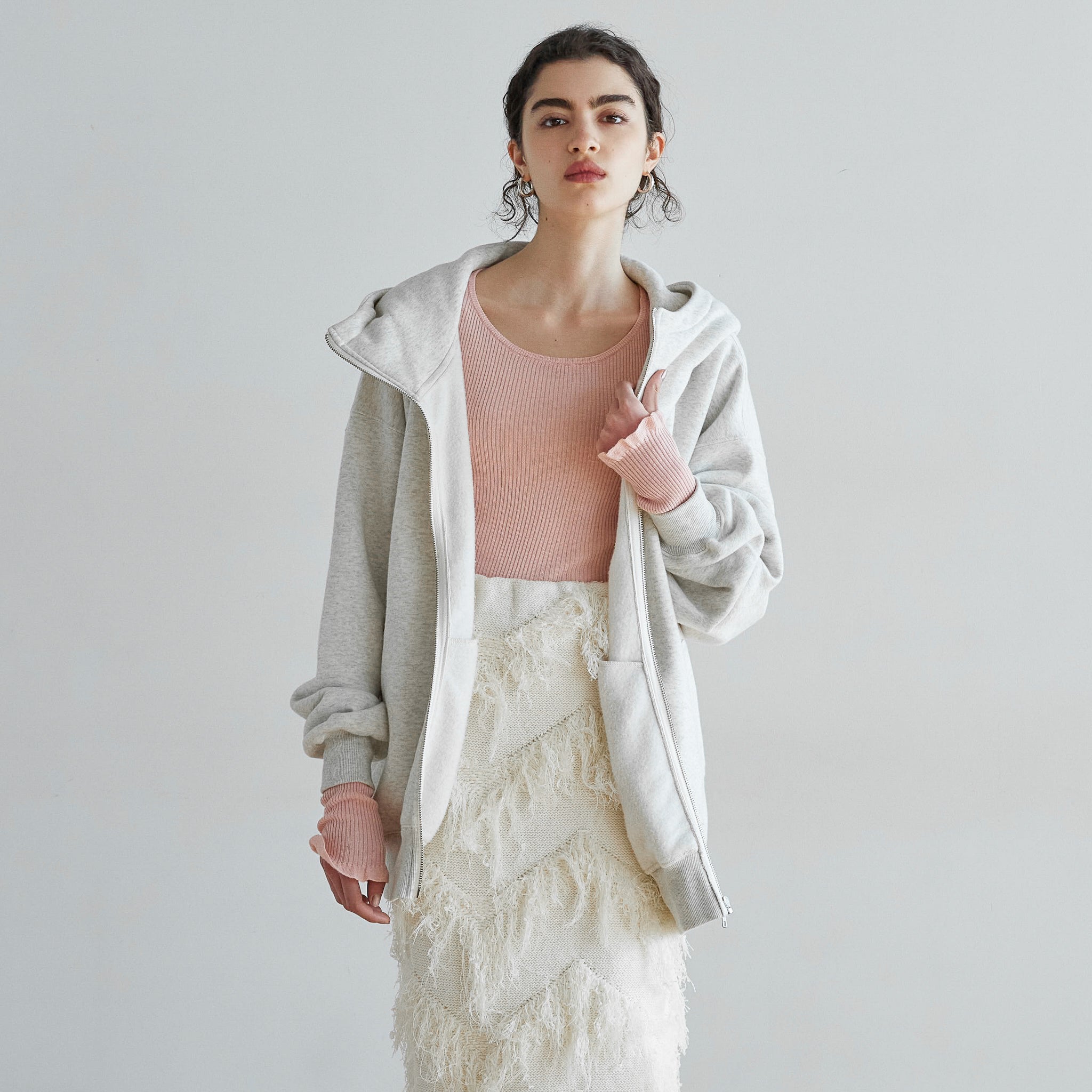 Volume Sweat Big Zip Hoodie
