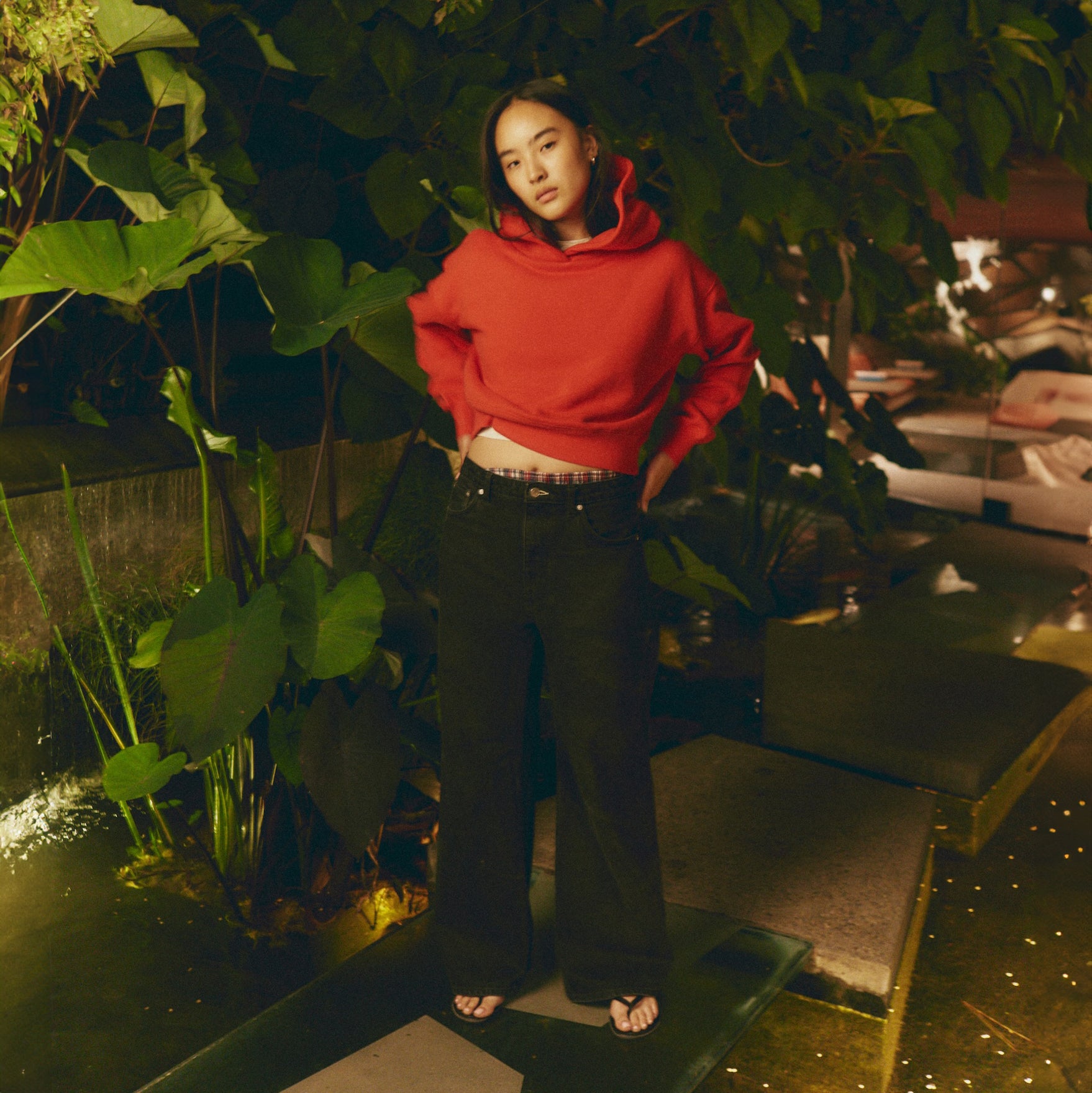 Volume Sweat Short Hoodie Pullover