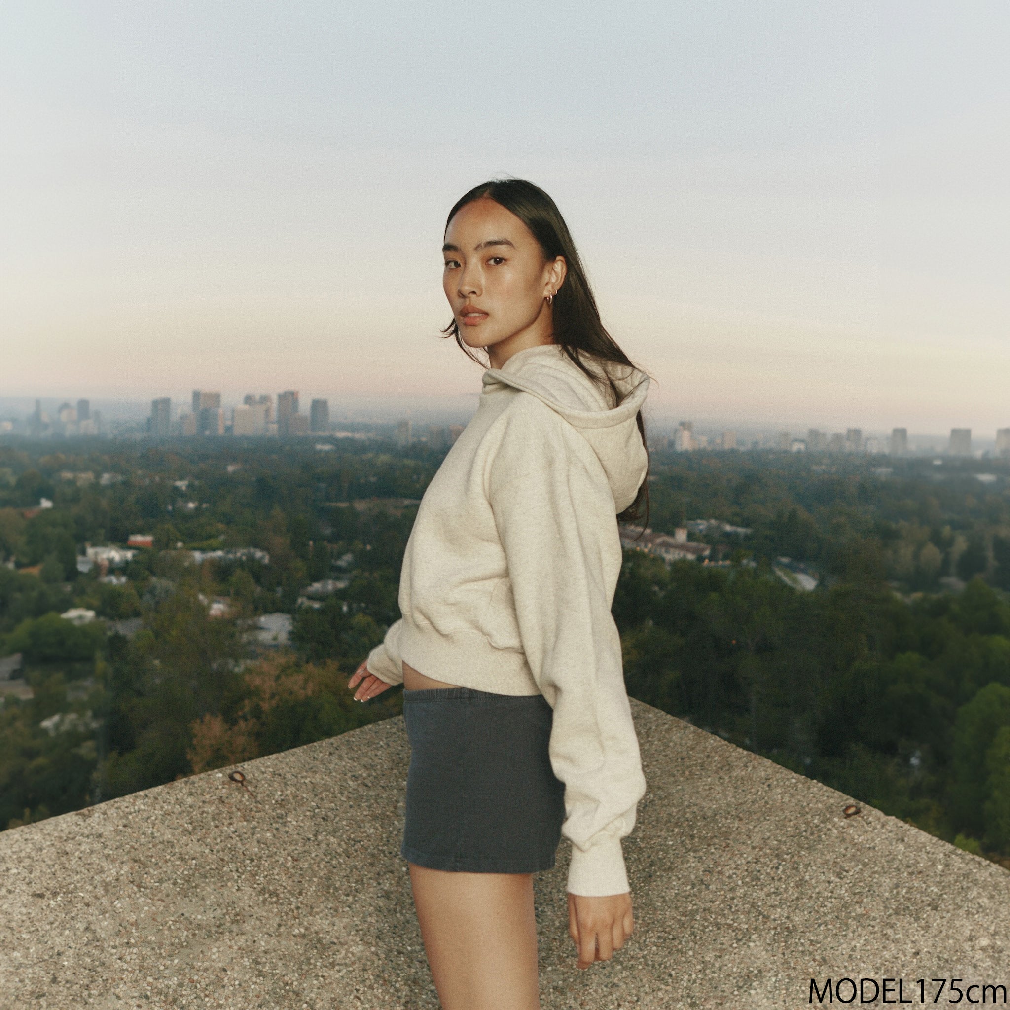 Volume Sweat Short Hoodie Pullover