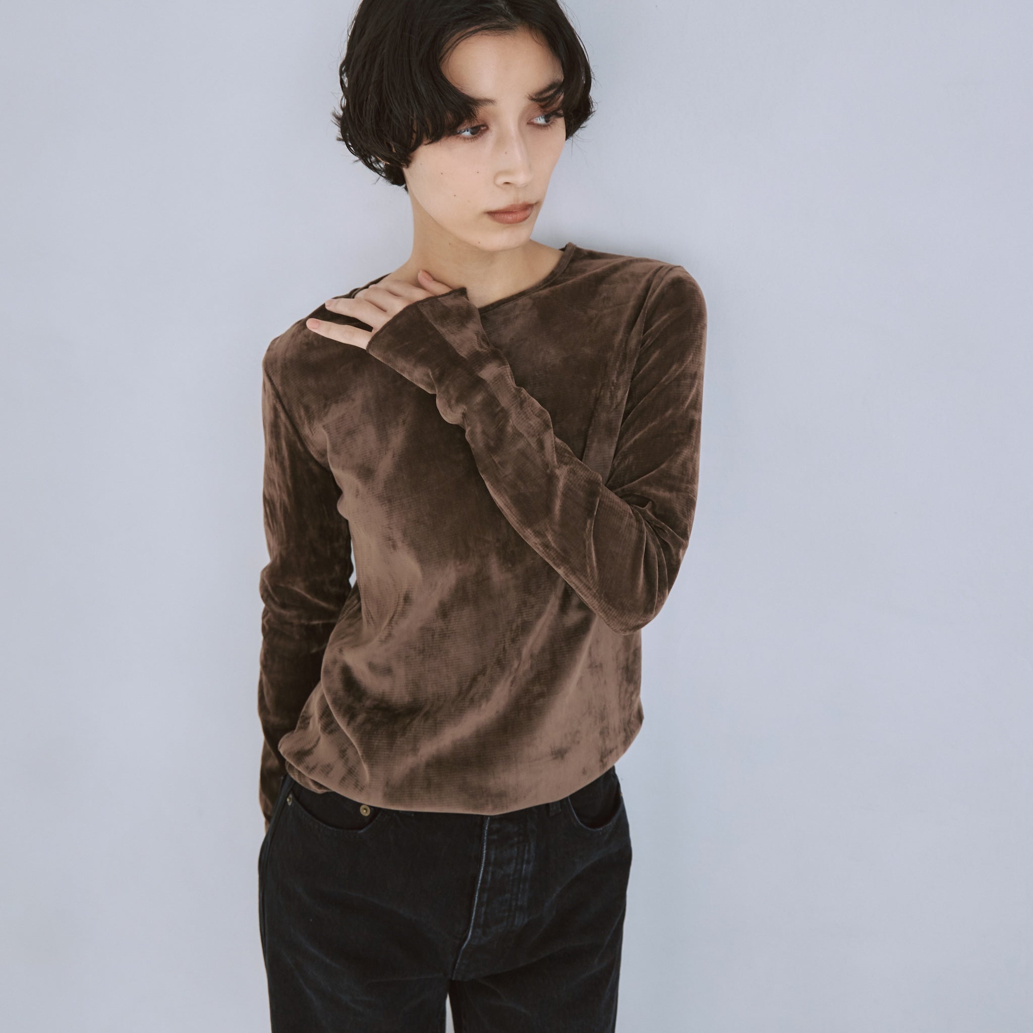 シアーメッシュベロアトップス