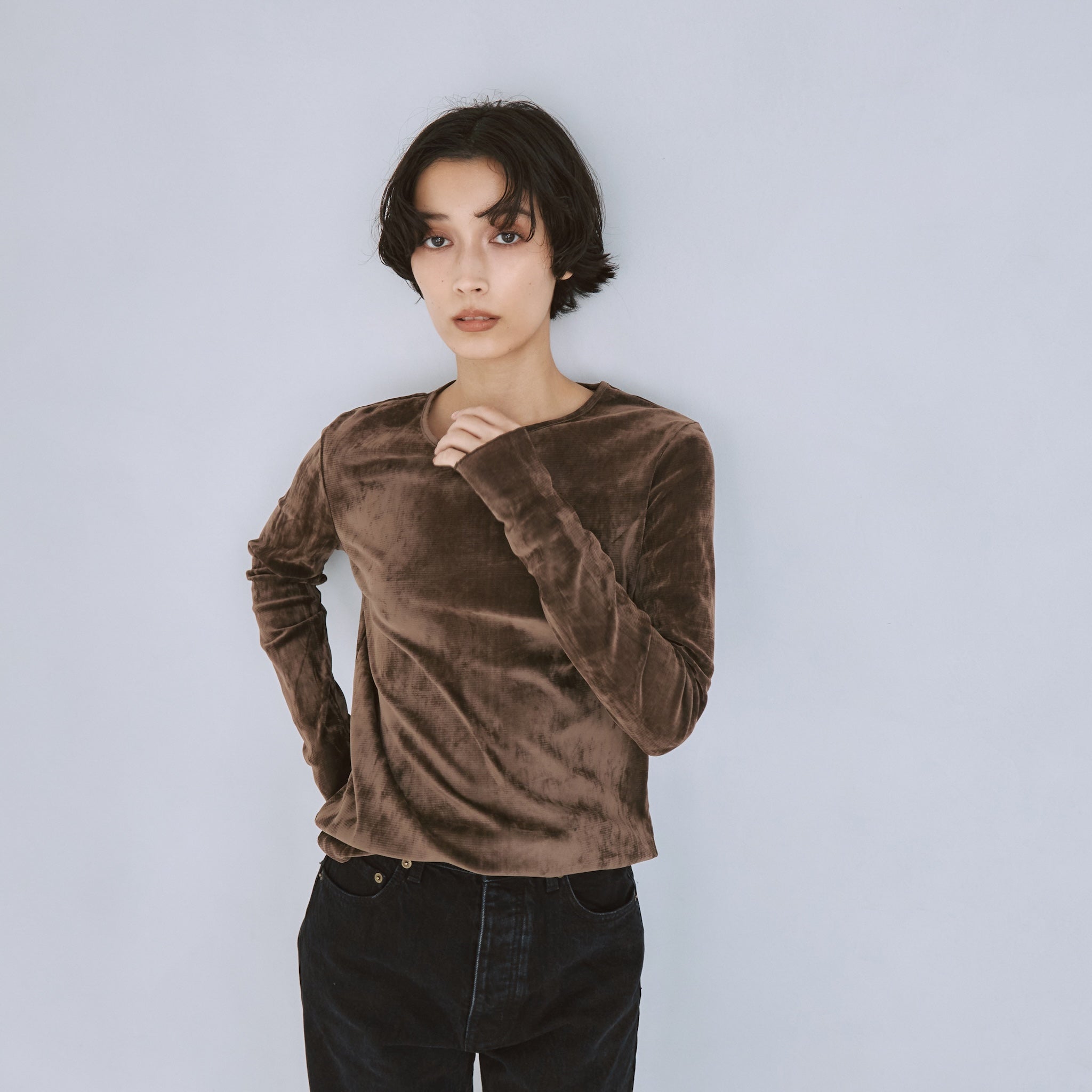 シアーメッシュベロアトップス