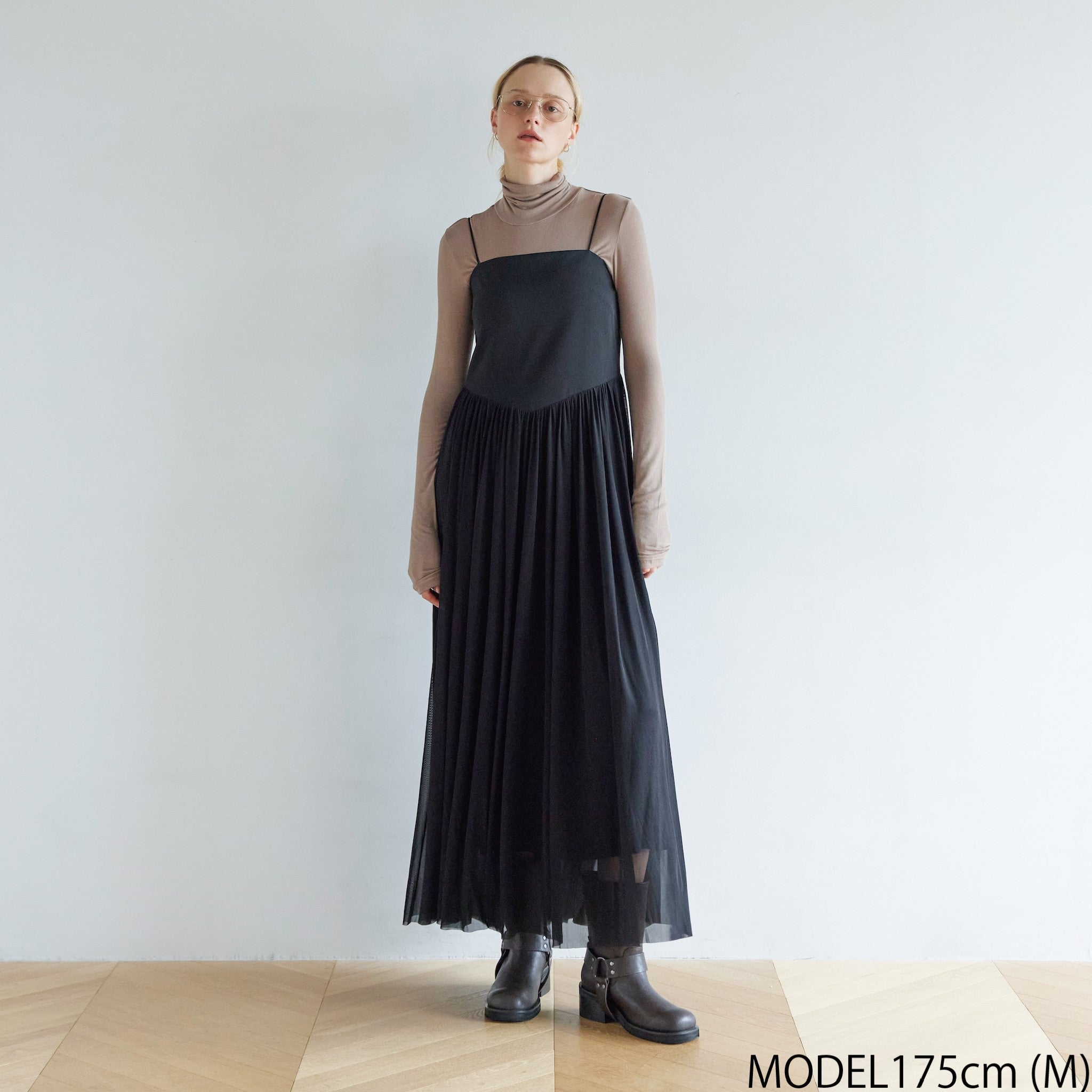 Padded Tulle Docking Flare Dress