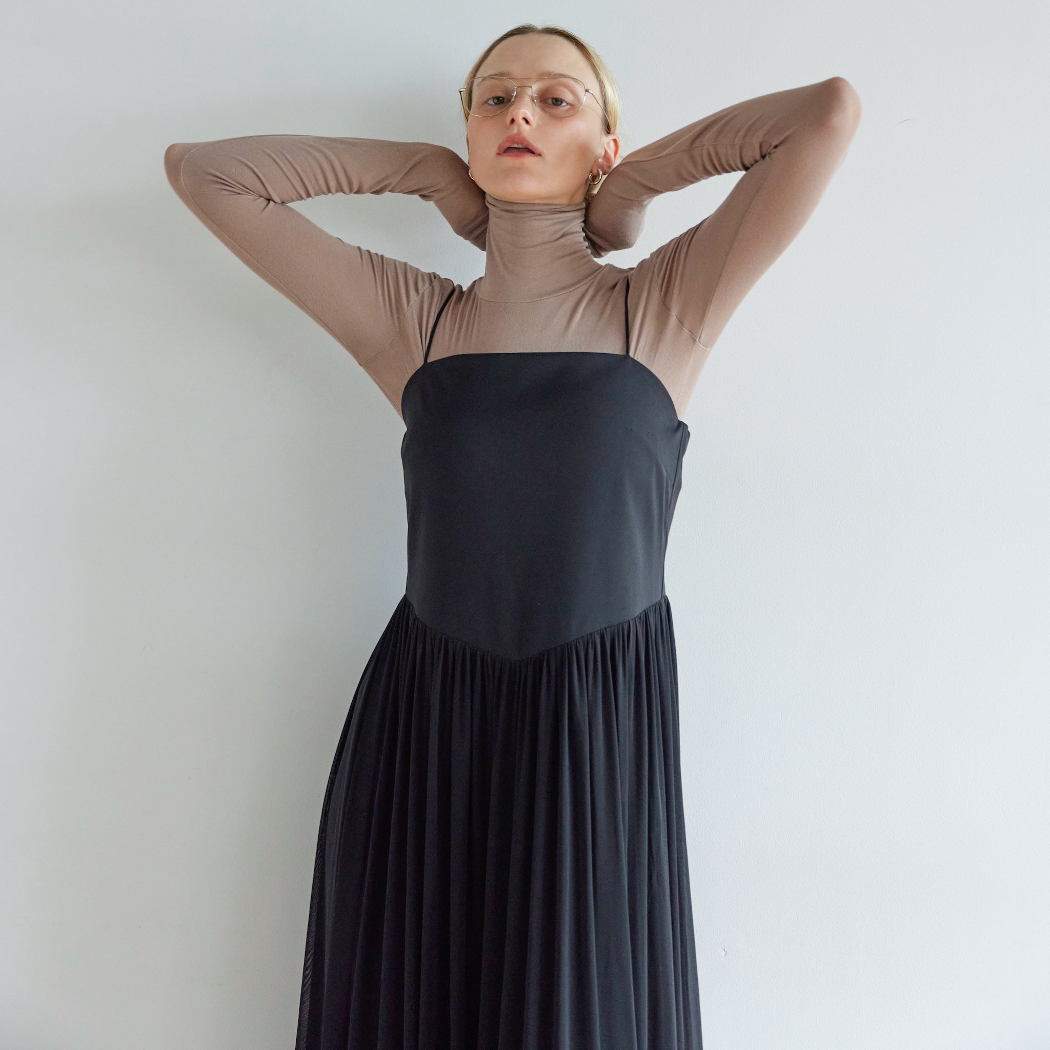 Padded Tulle Docking Flare Dress