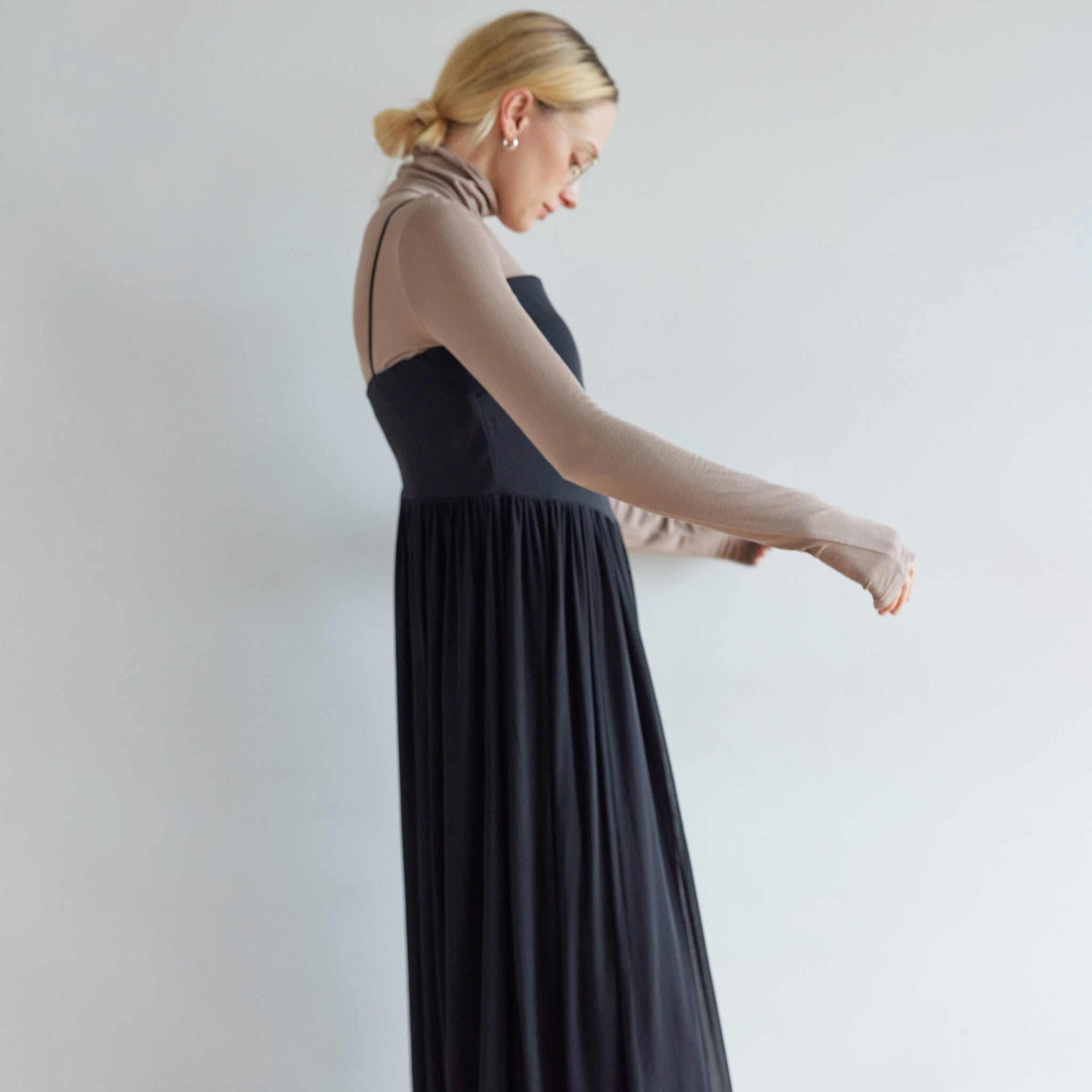Padded Tulle Docking Flare Dress