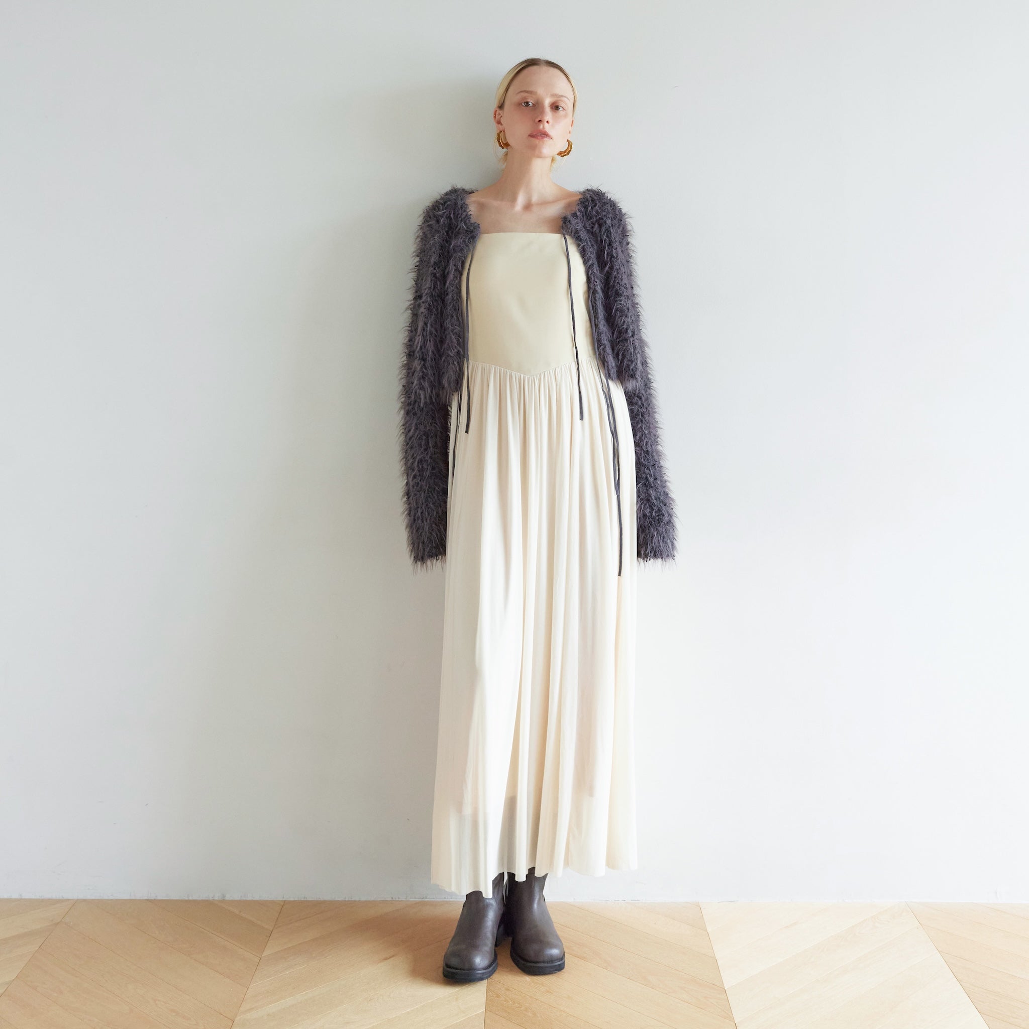 Padded Tulle Docking Flare Dress