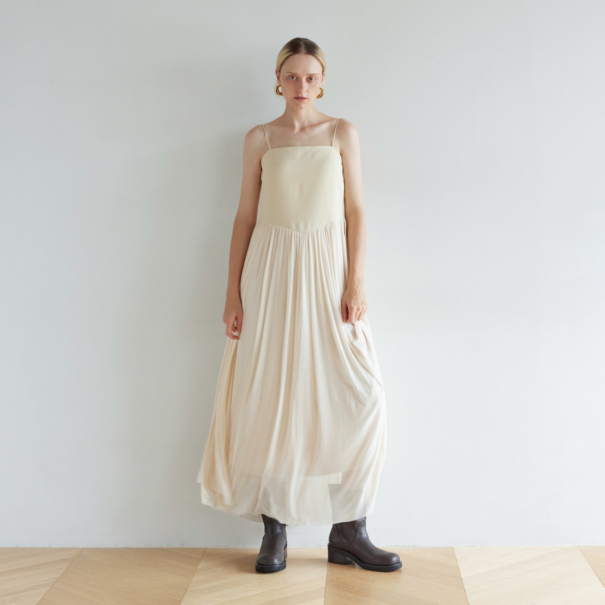 Padded Tulle Docking Flare Dress