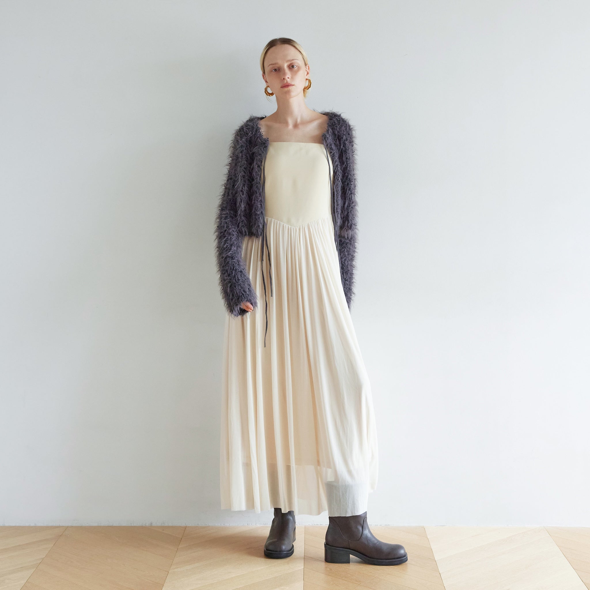 Padded Tulle Docking Flare Dress