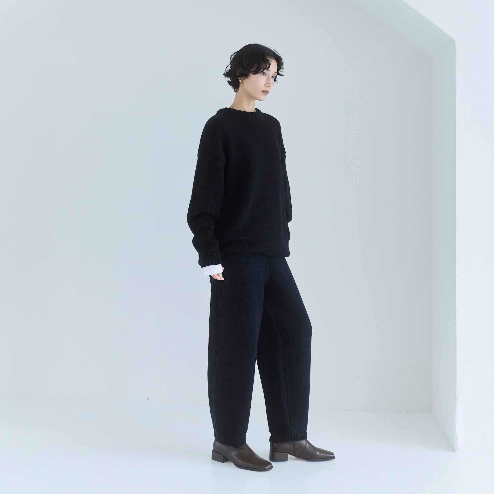 Heavyコットンボリュームニットパンツ