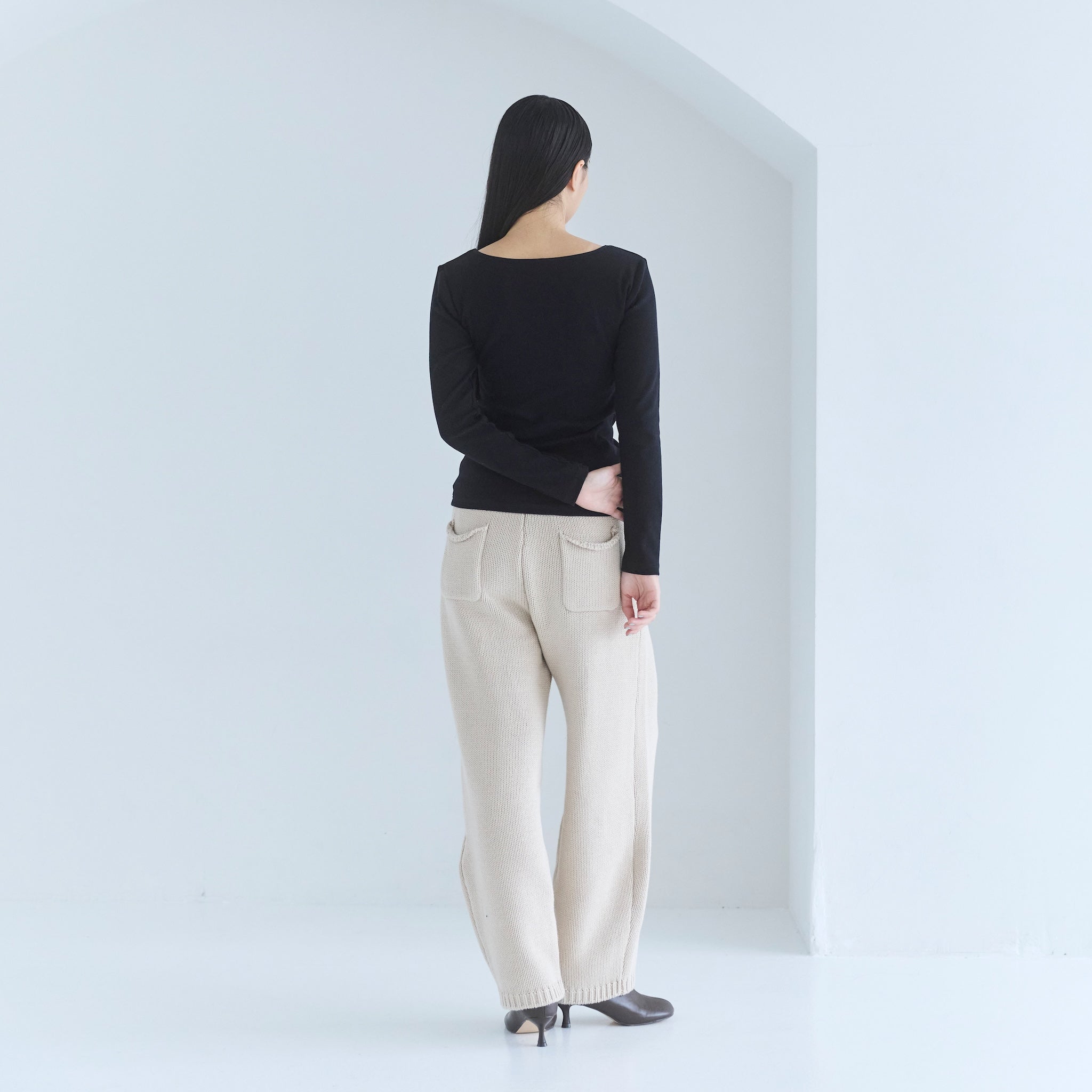 Heavyコットンボリュームニットパンツ