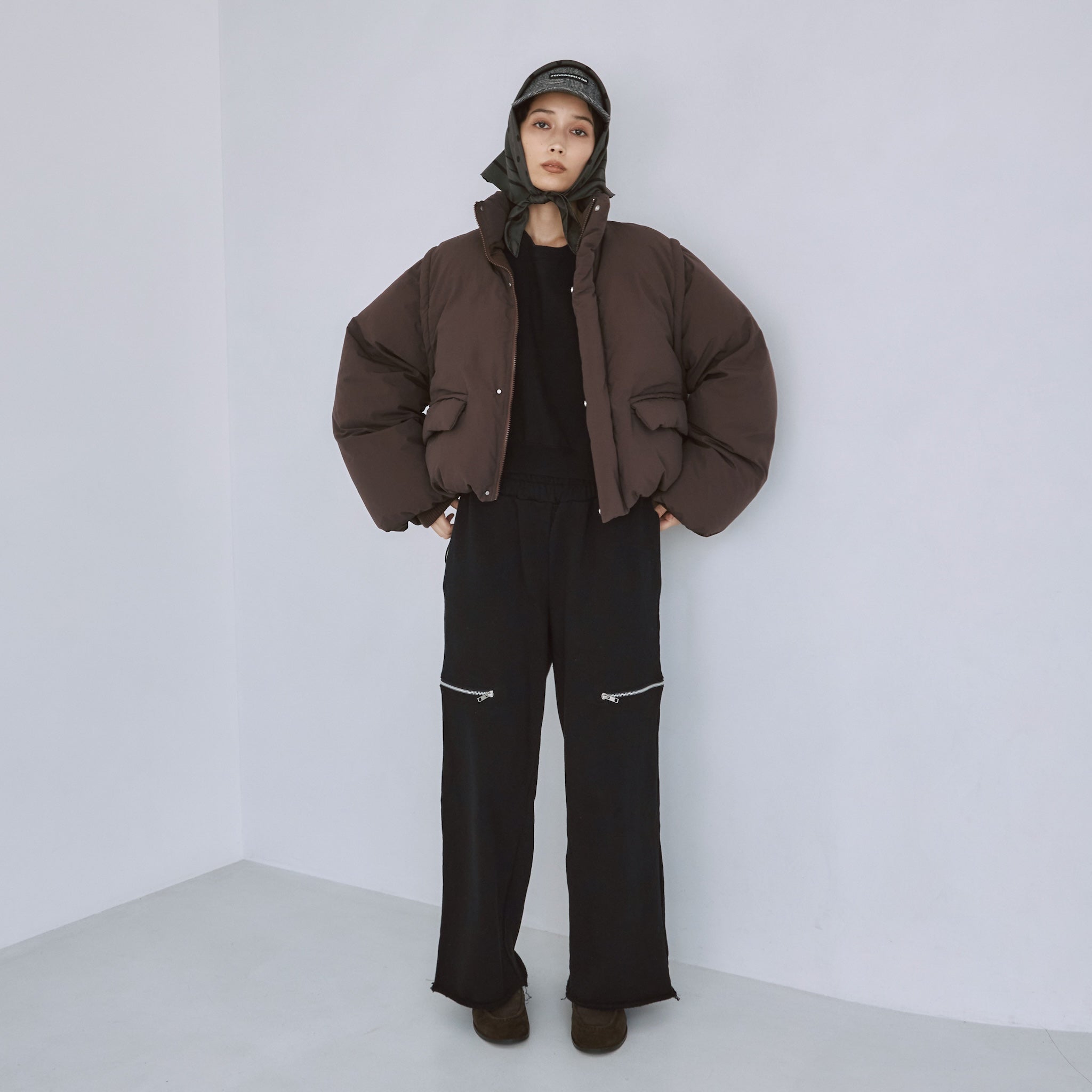 Heavy Sweat Side Zip Cut Pants