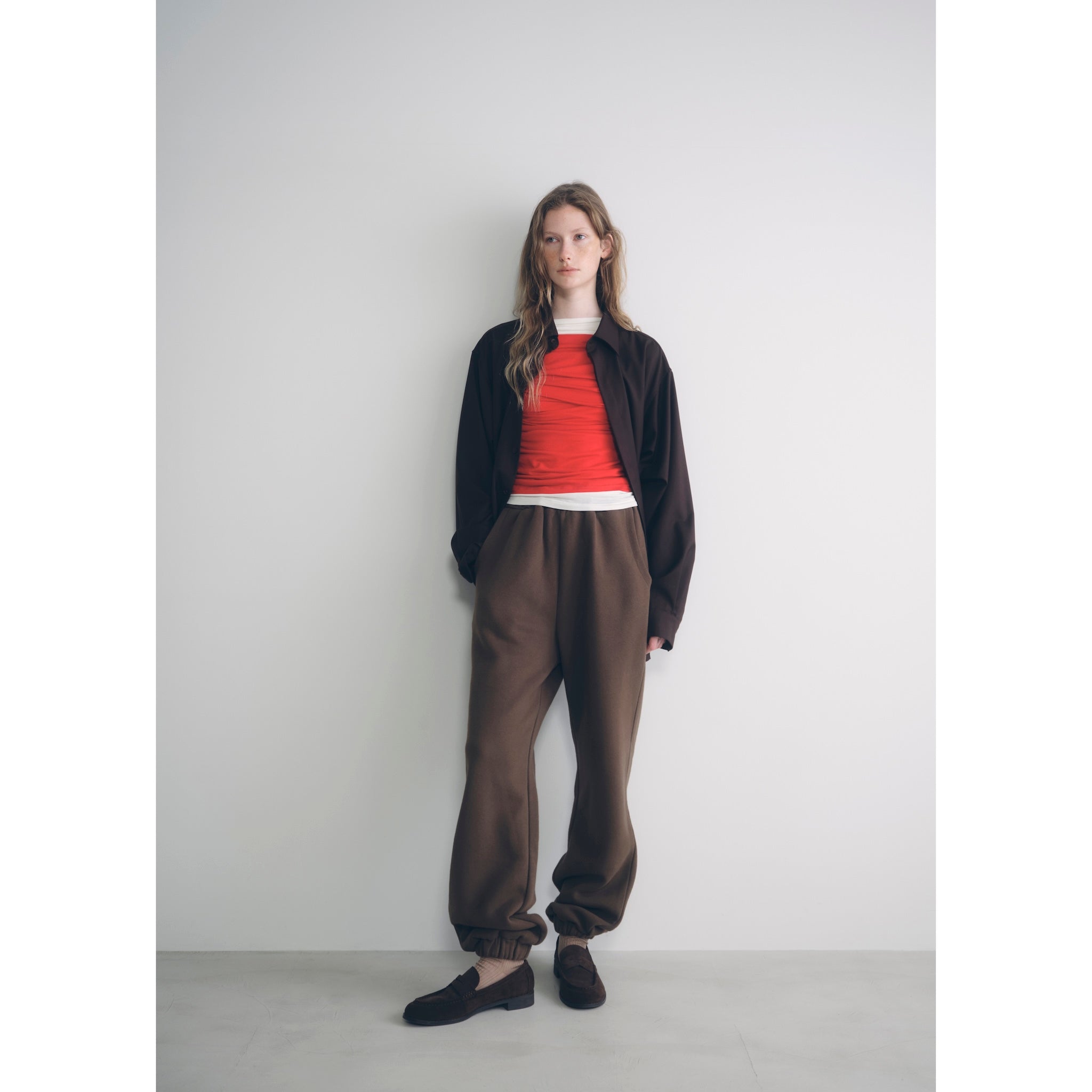 Volume Sweat waist gathered pants