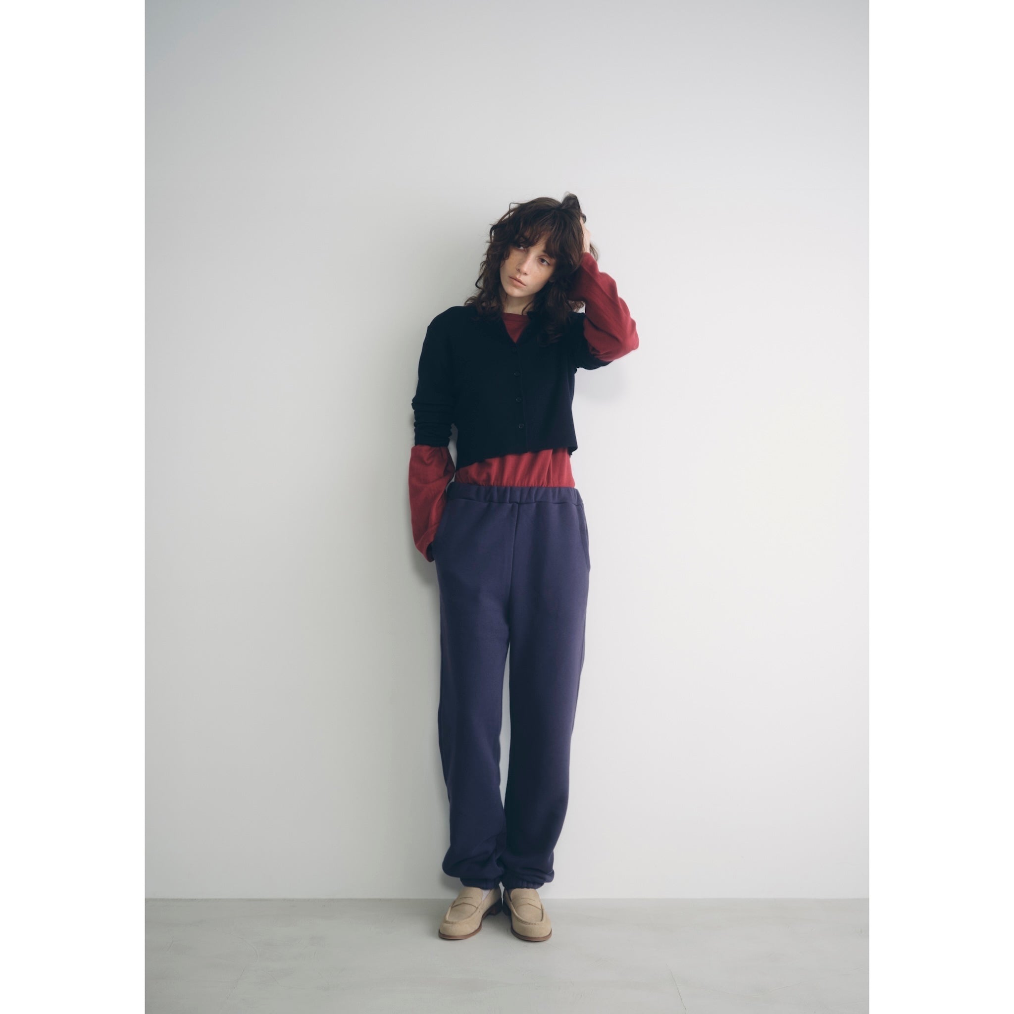 Volume Sweat waist gathered pants