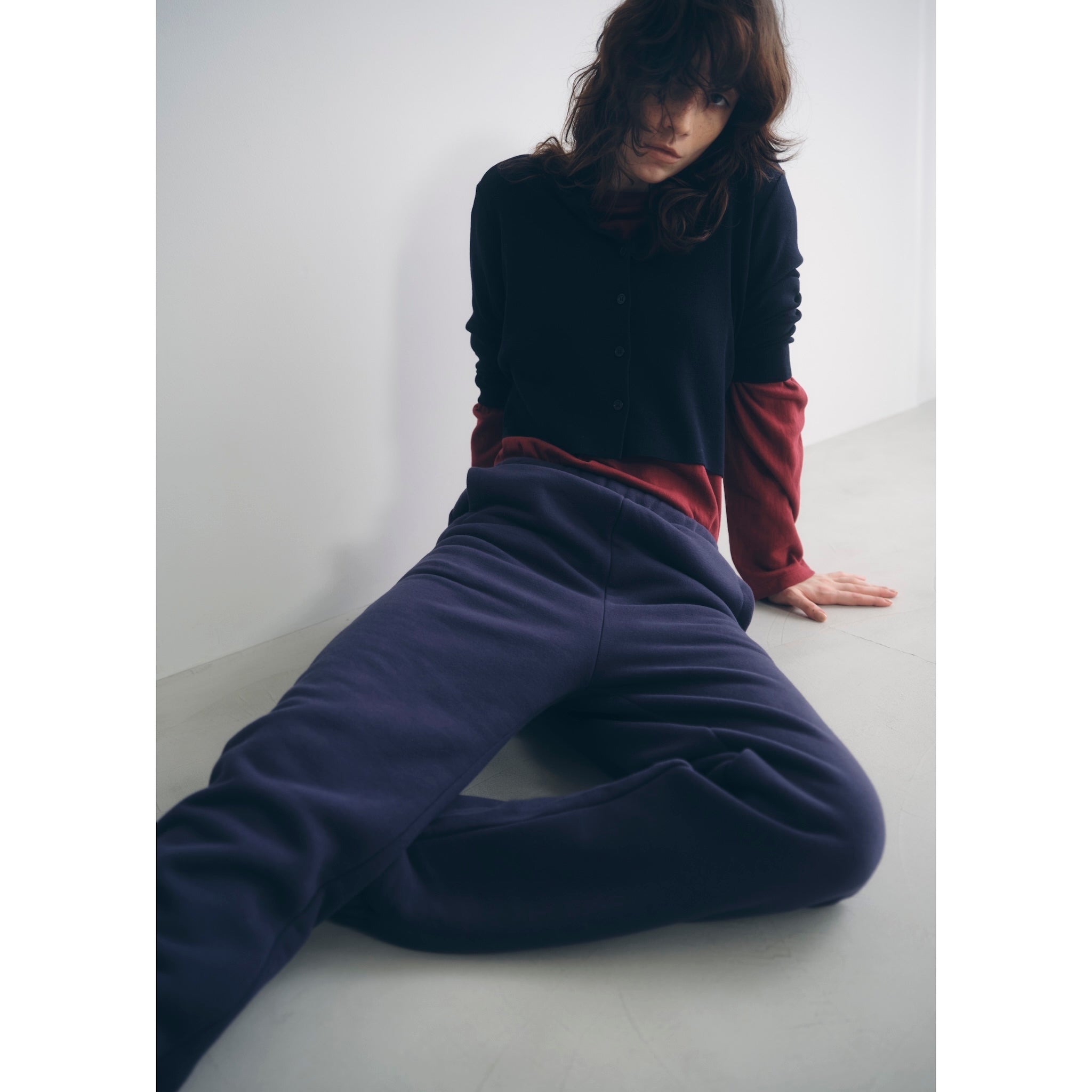 Volume Sweat waist gathered pants