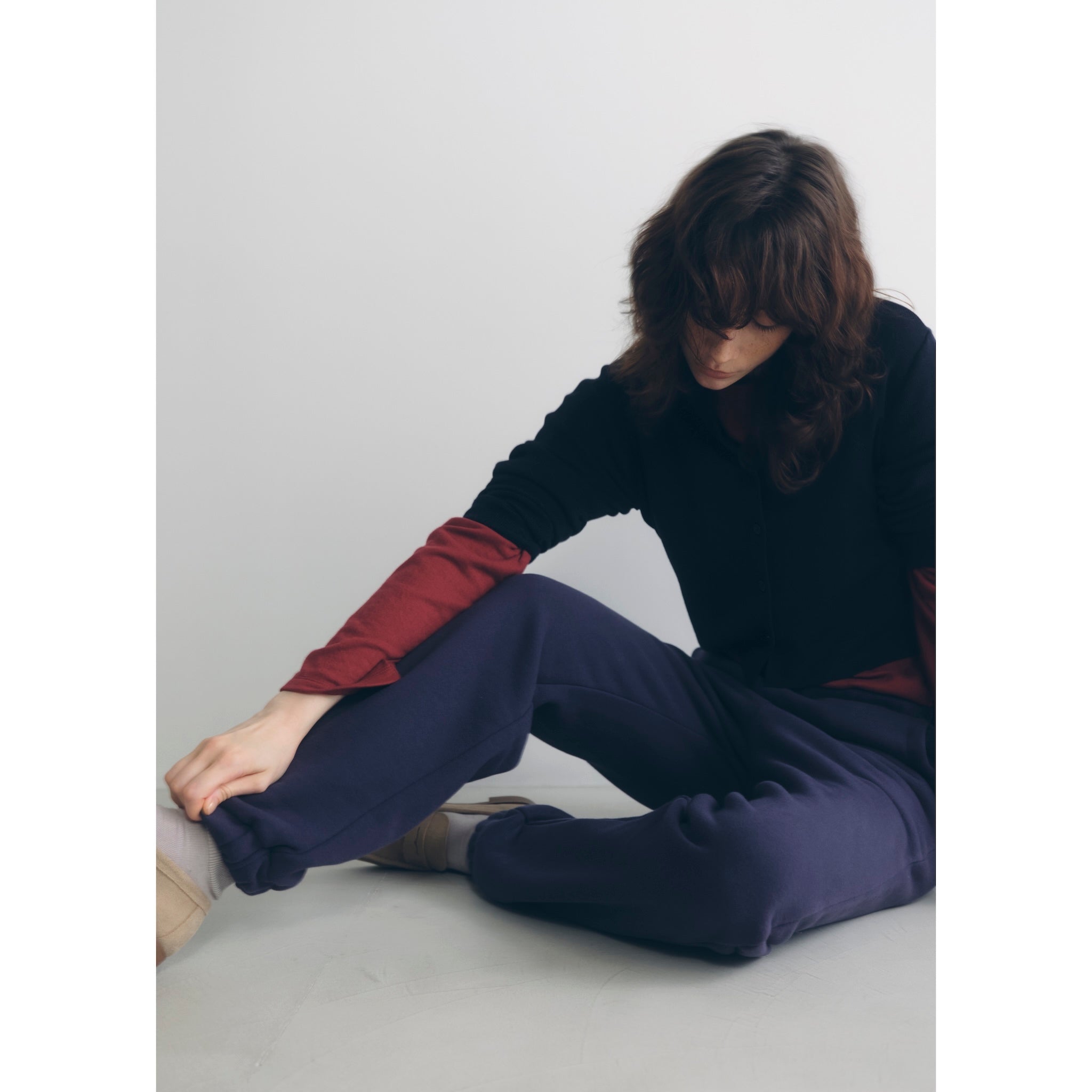 Volume Sweat waist gathered pants