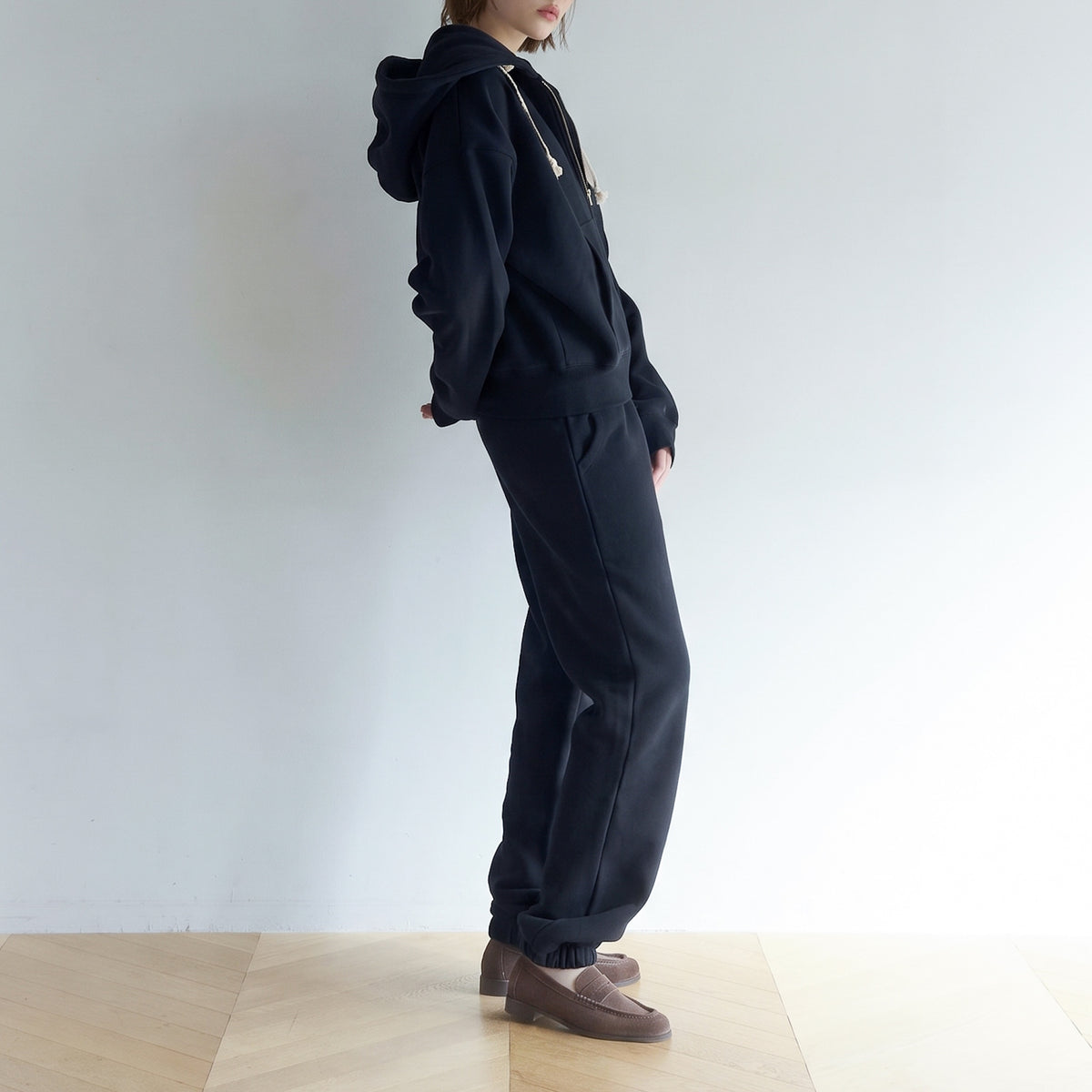 Volume Sweat waist gathered pants
