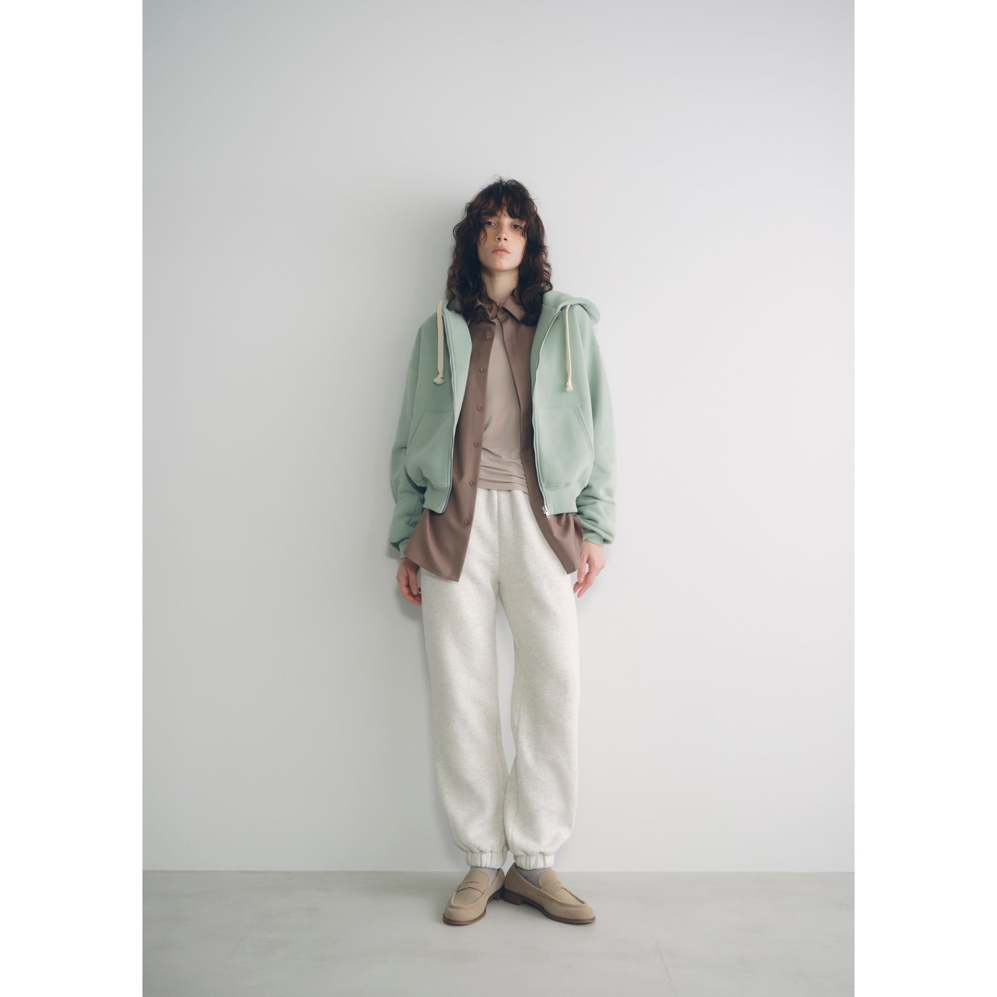 Volume Sweat waist gathered pants