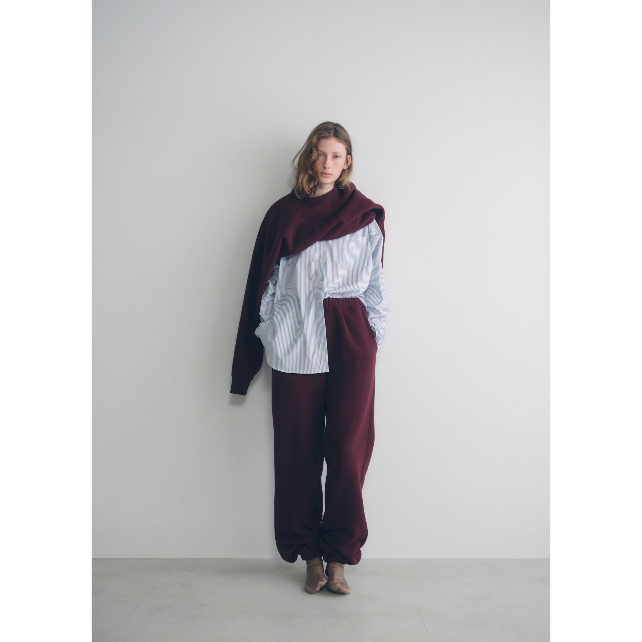 Volume Sweat waist gathered pants