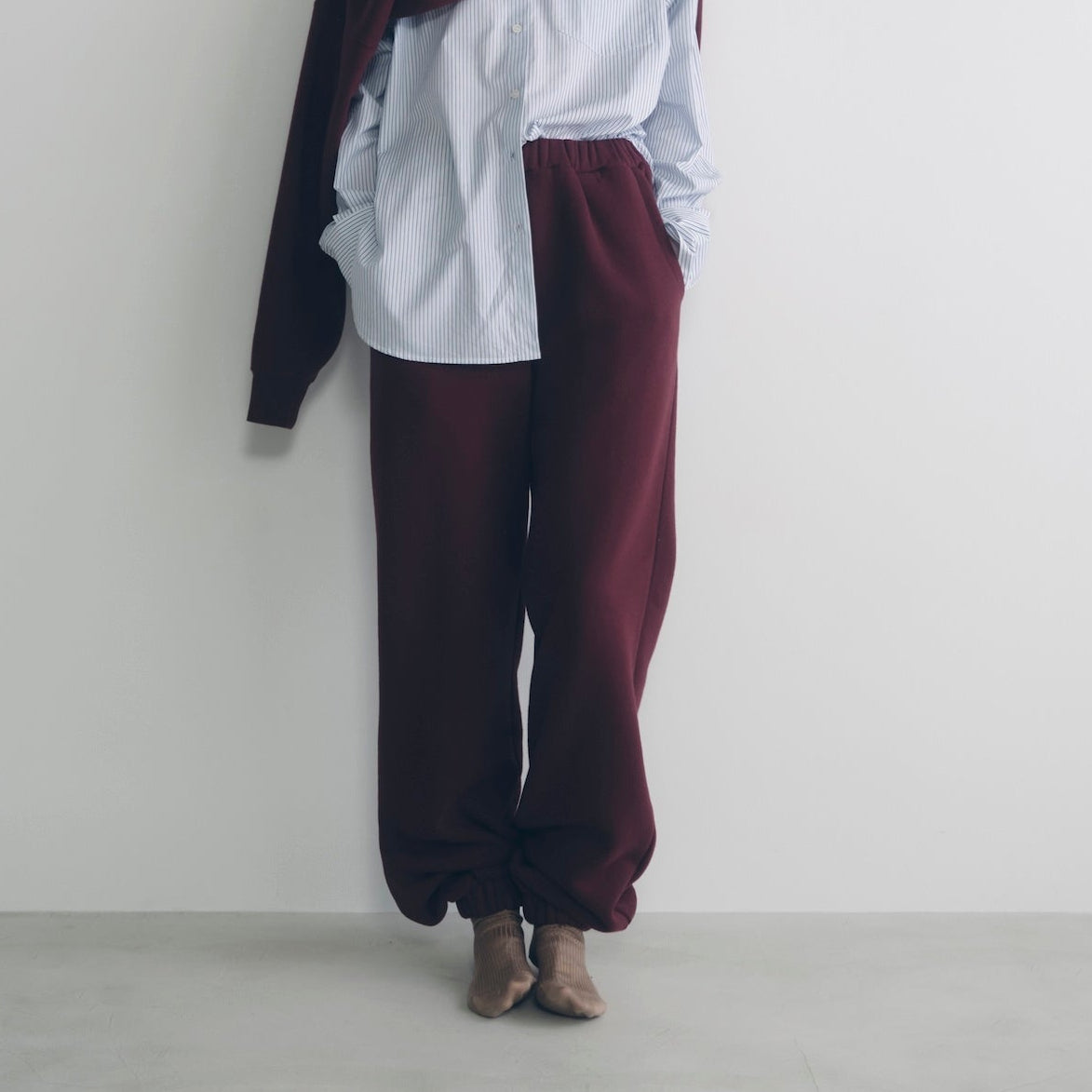 Volume Sweat ウエストギャザーパンツ