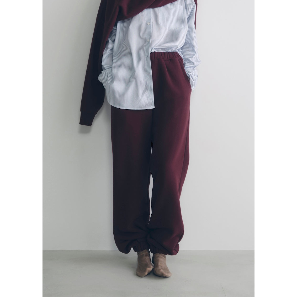 Volume Sweat waist gathered pants