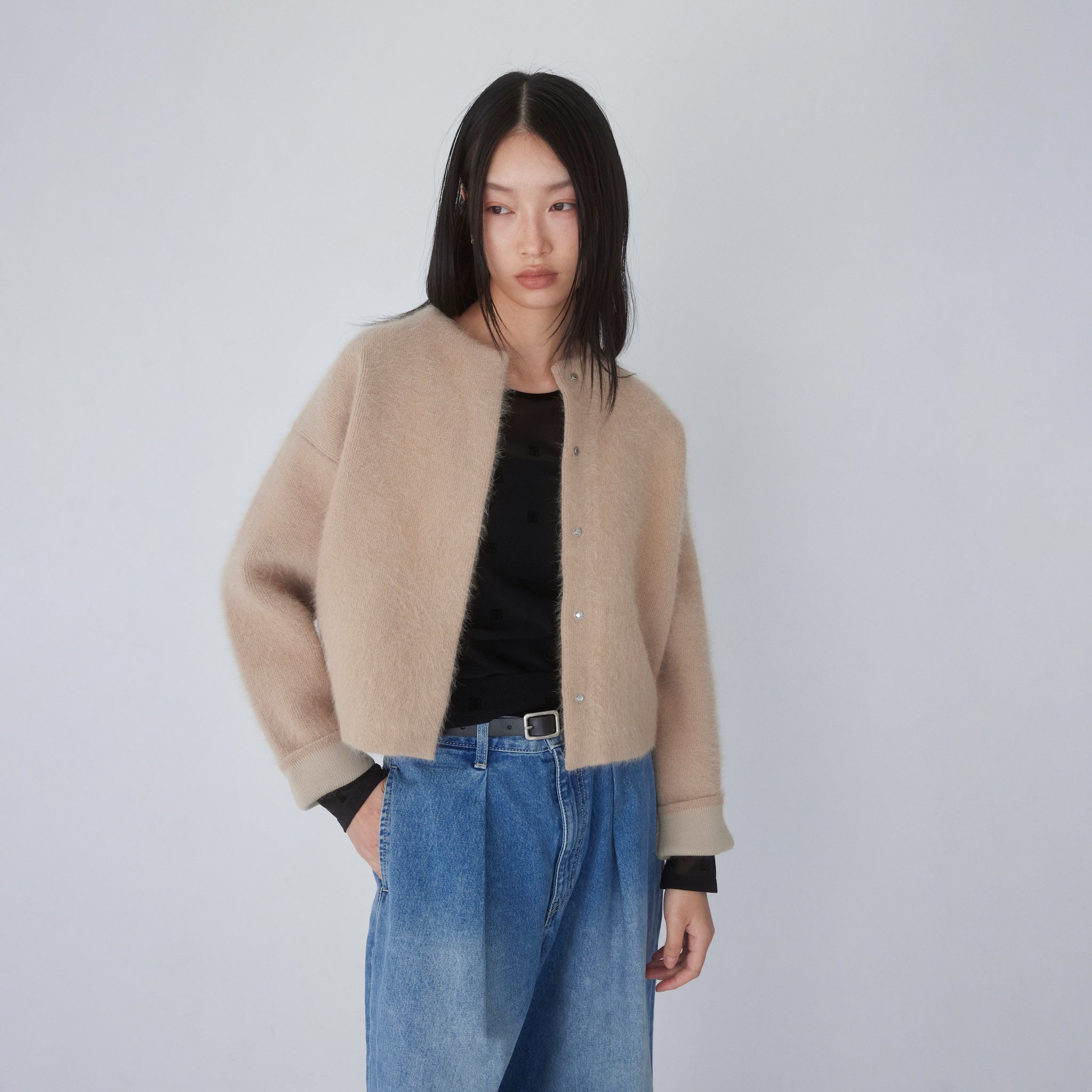 Angora Mix 2 Face Knit Jacket