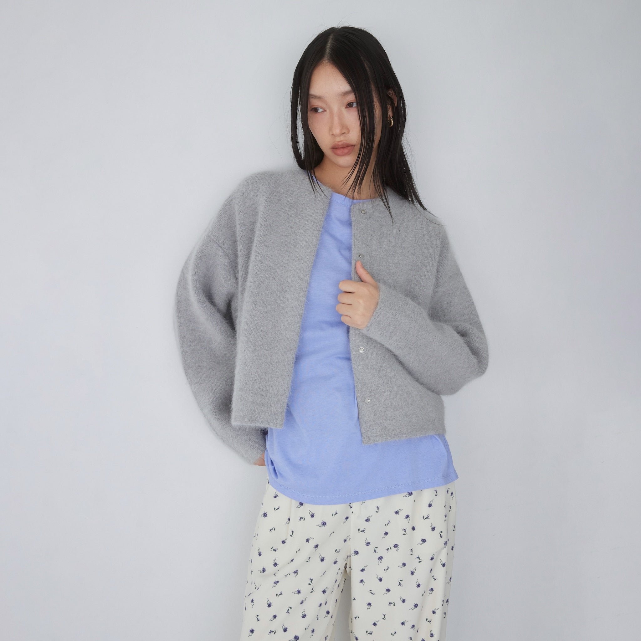 Angora Mix 2 Face Knit Jacket