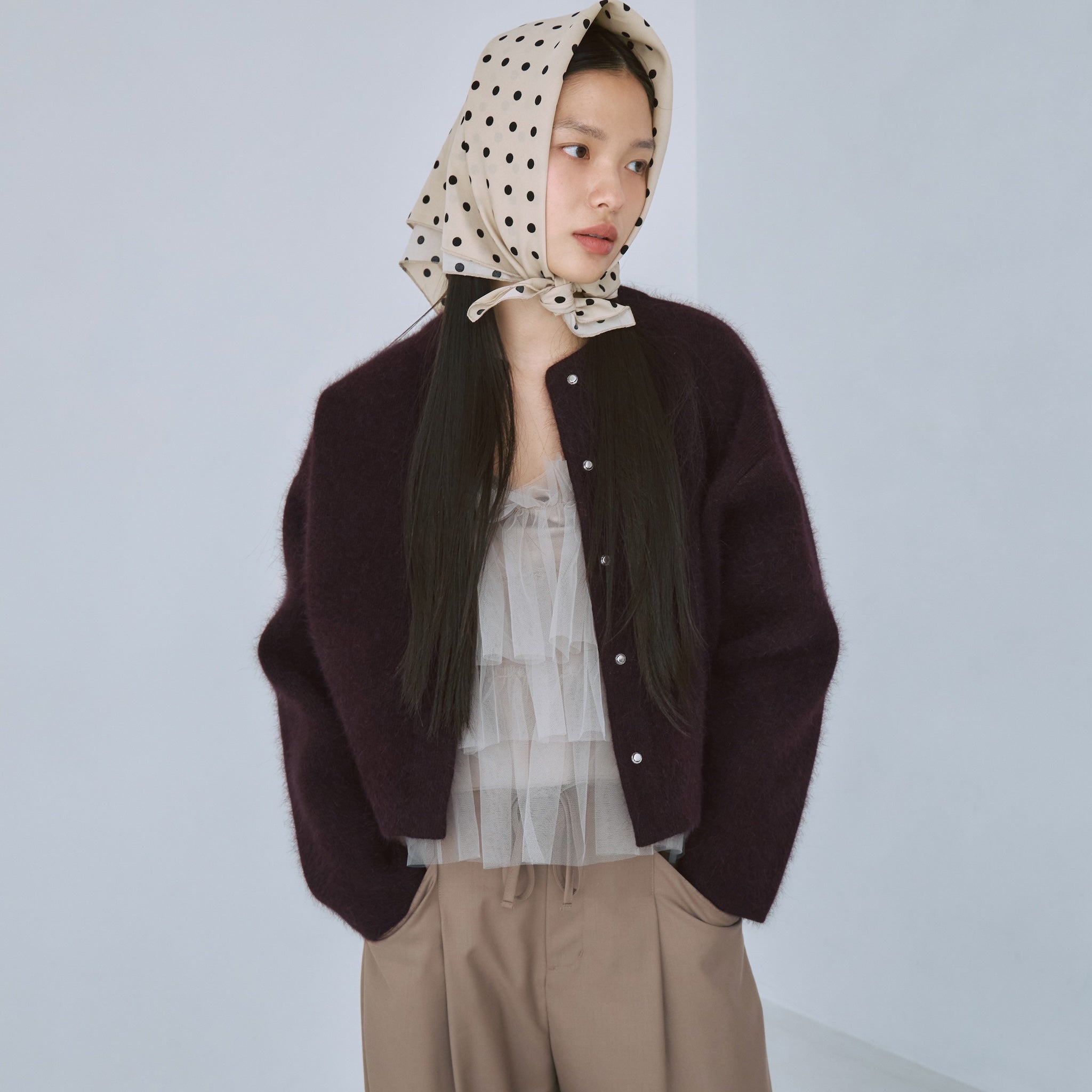 アンゴラmix 2Faceニットジャケット