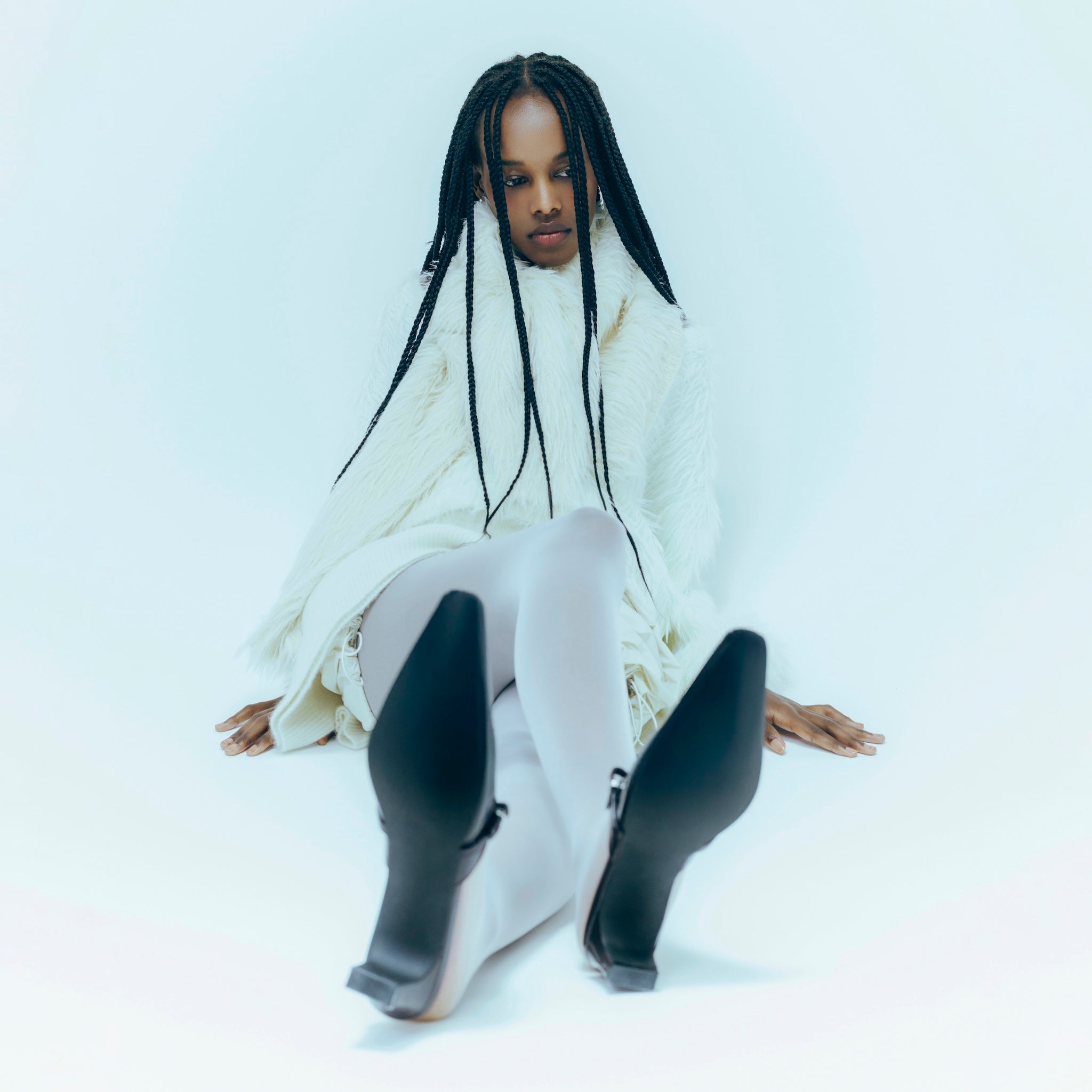 ヘアリーシャギーVネックカーディガン