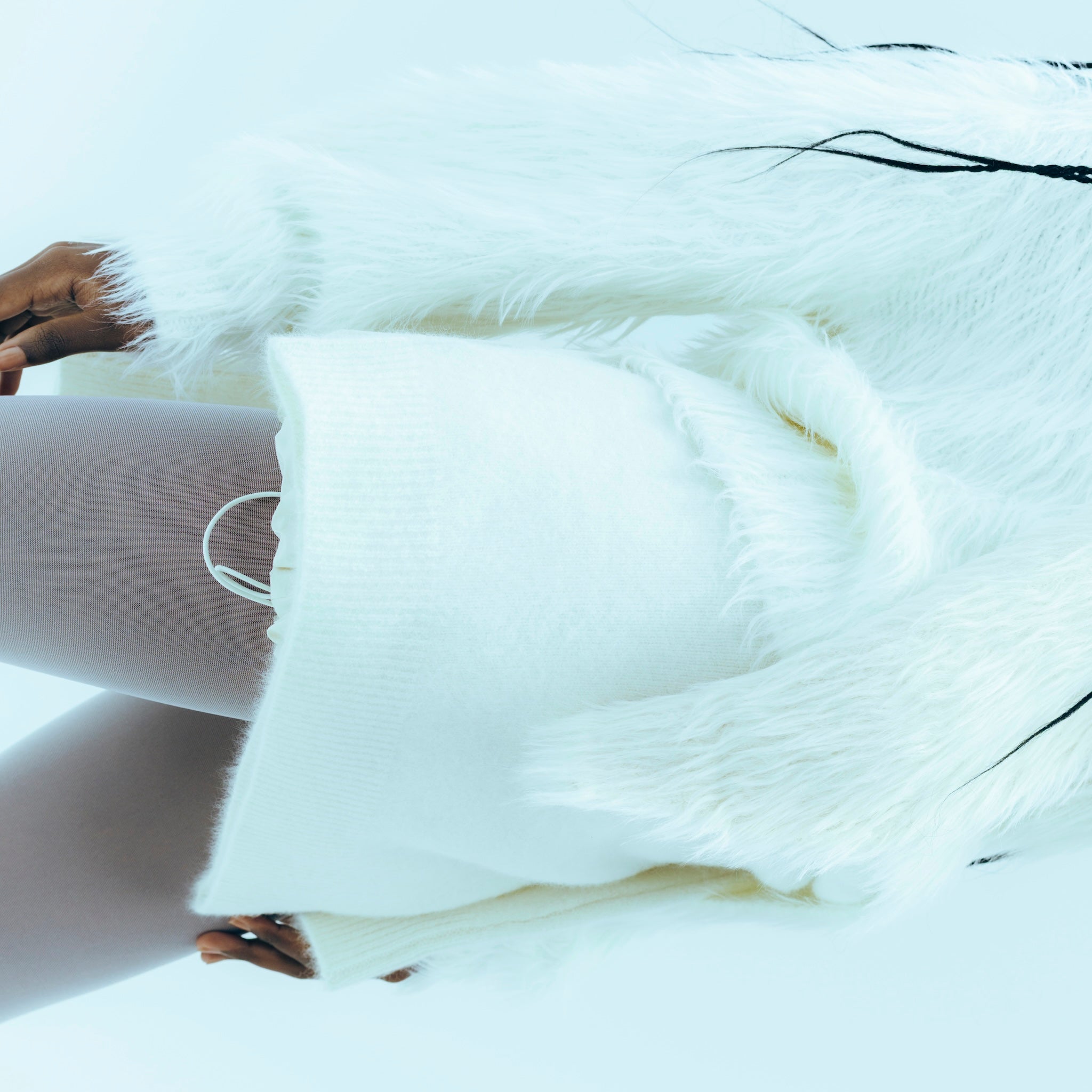 ヘアリーシャギーVネックカーディガン