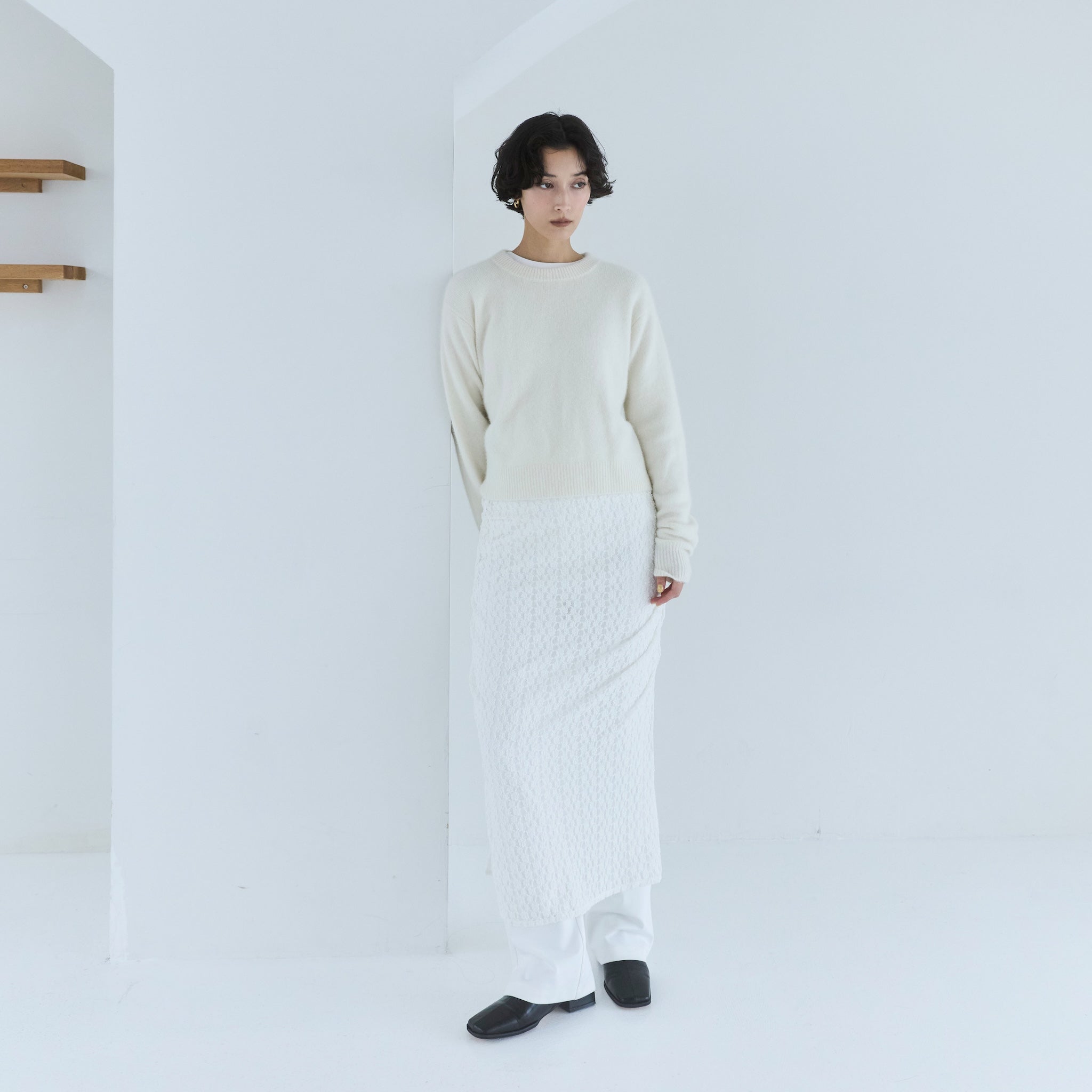 Fox Woolクルーネックニット