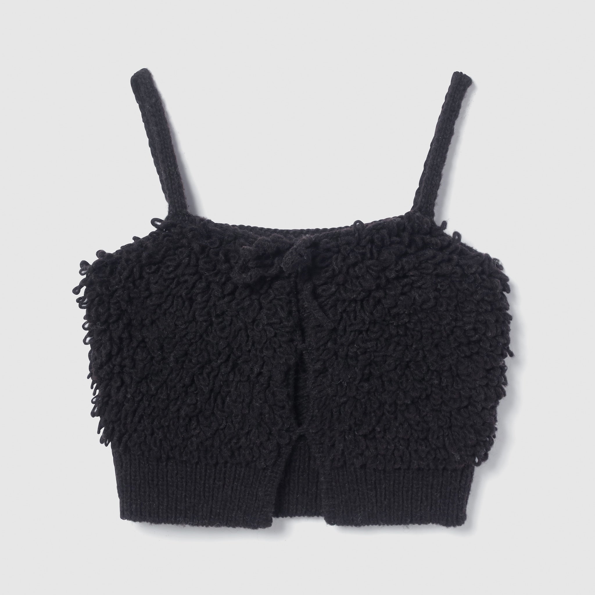 Hand made wool loop ribbon bustier