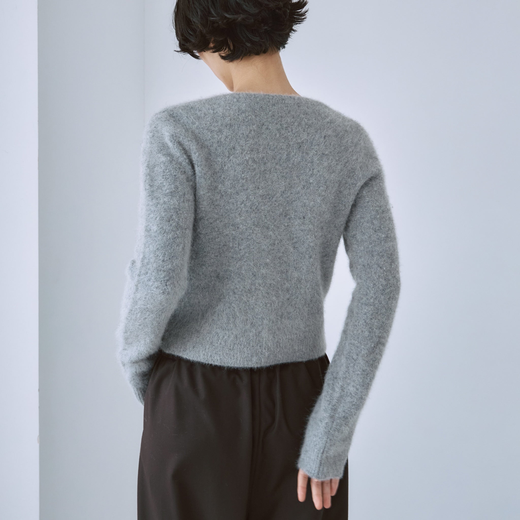 Fox mixベーシッククルーカーディガン