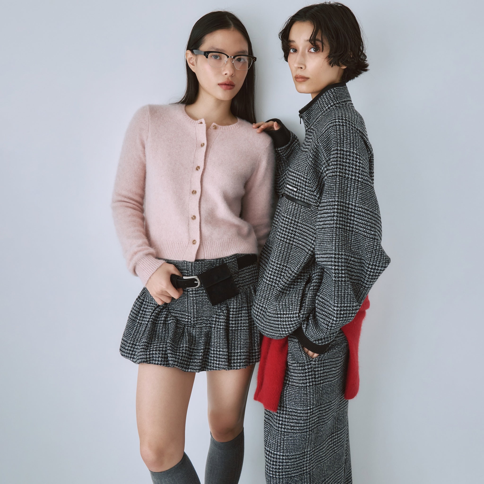 Fox mixベーシッククルーカーディガン