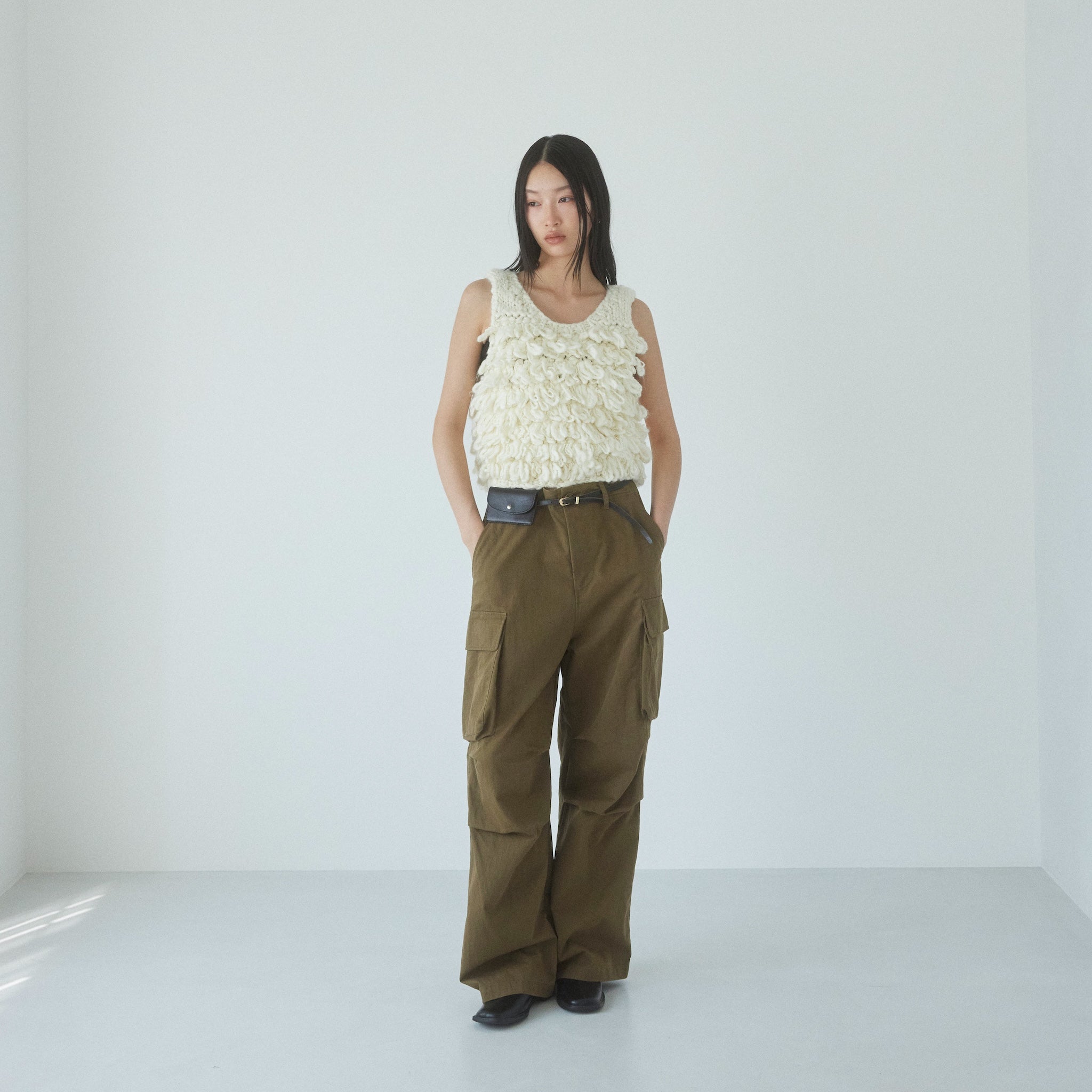 Hand made Woolカールベスト