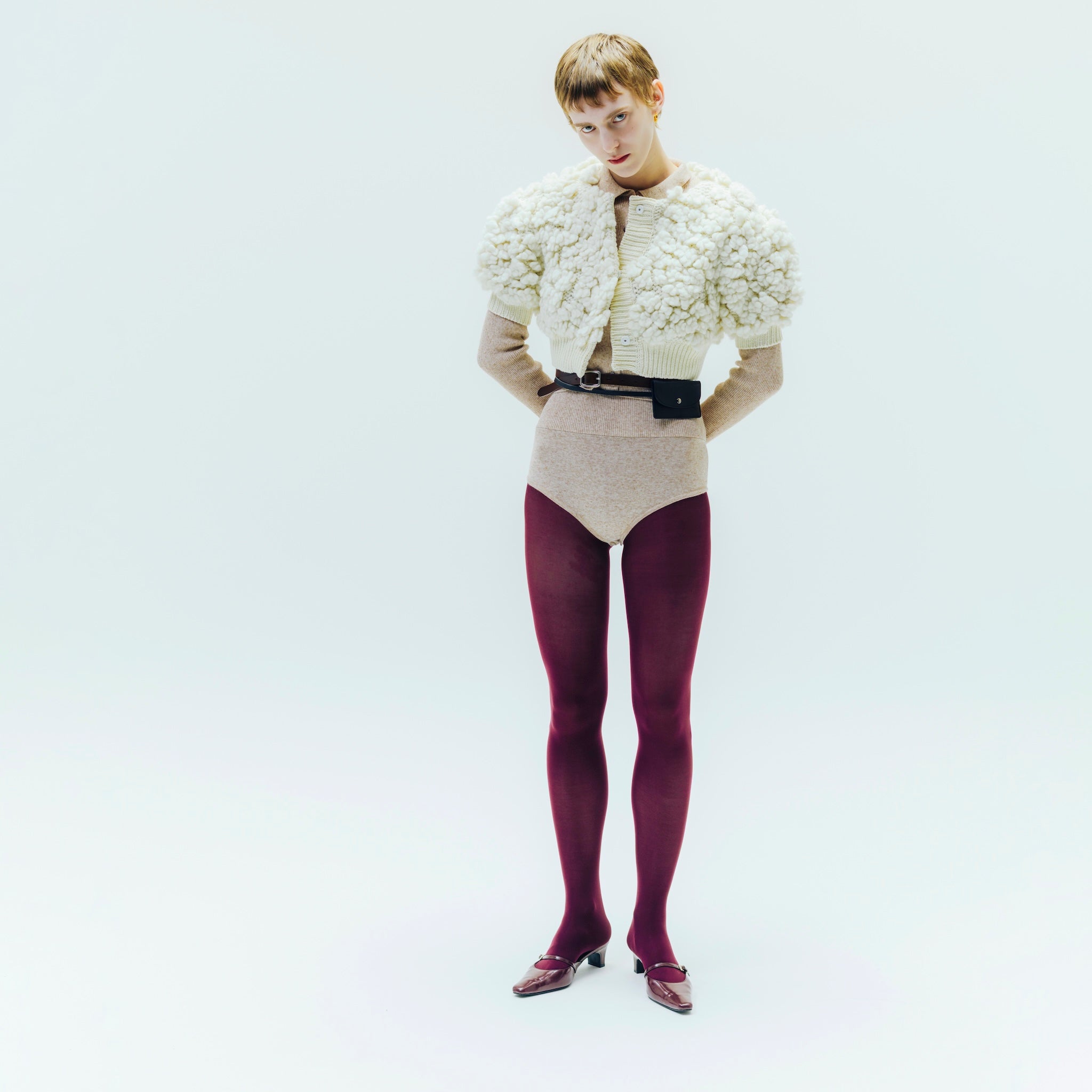 Handmade Wool Flower Cardigan