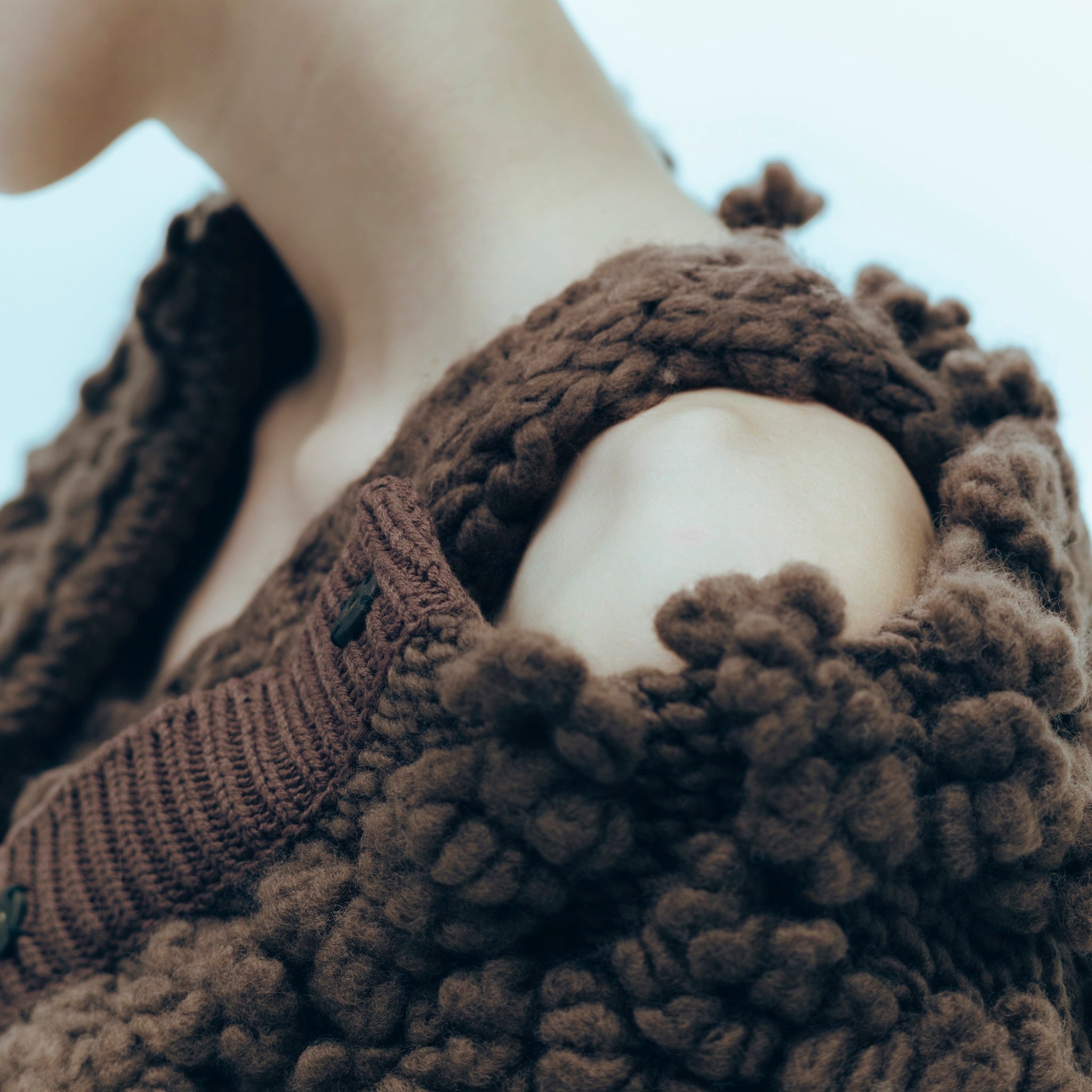 Handmade Wool Flower Cardigan