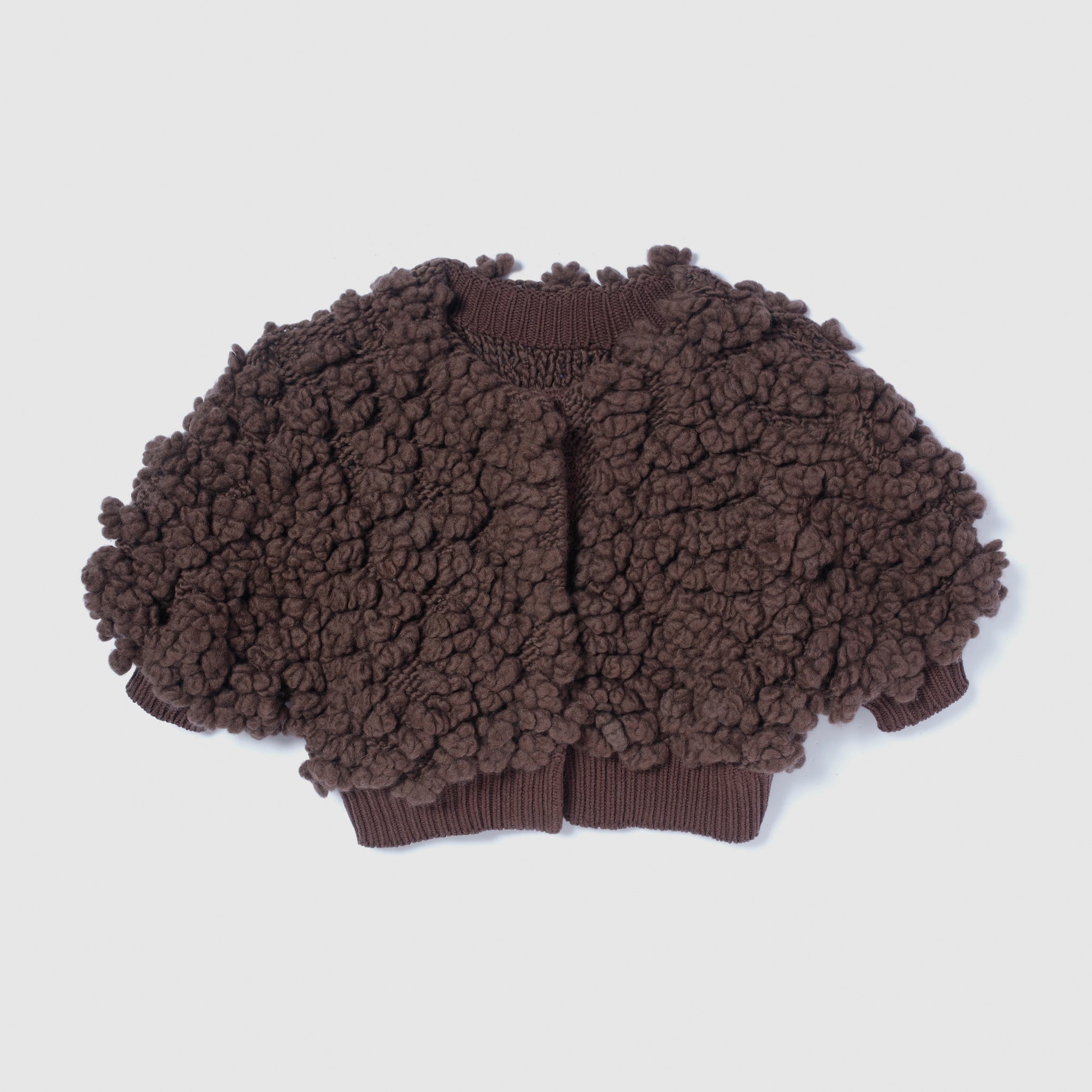 Handmade Wool Flower Cardigan
