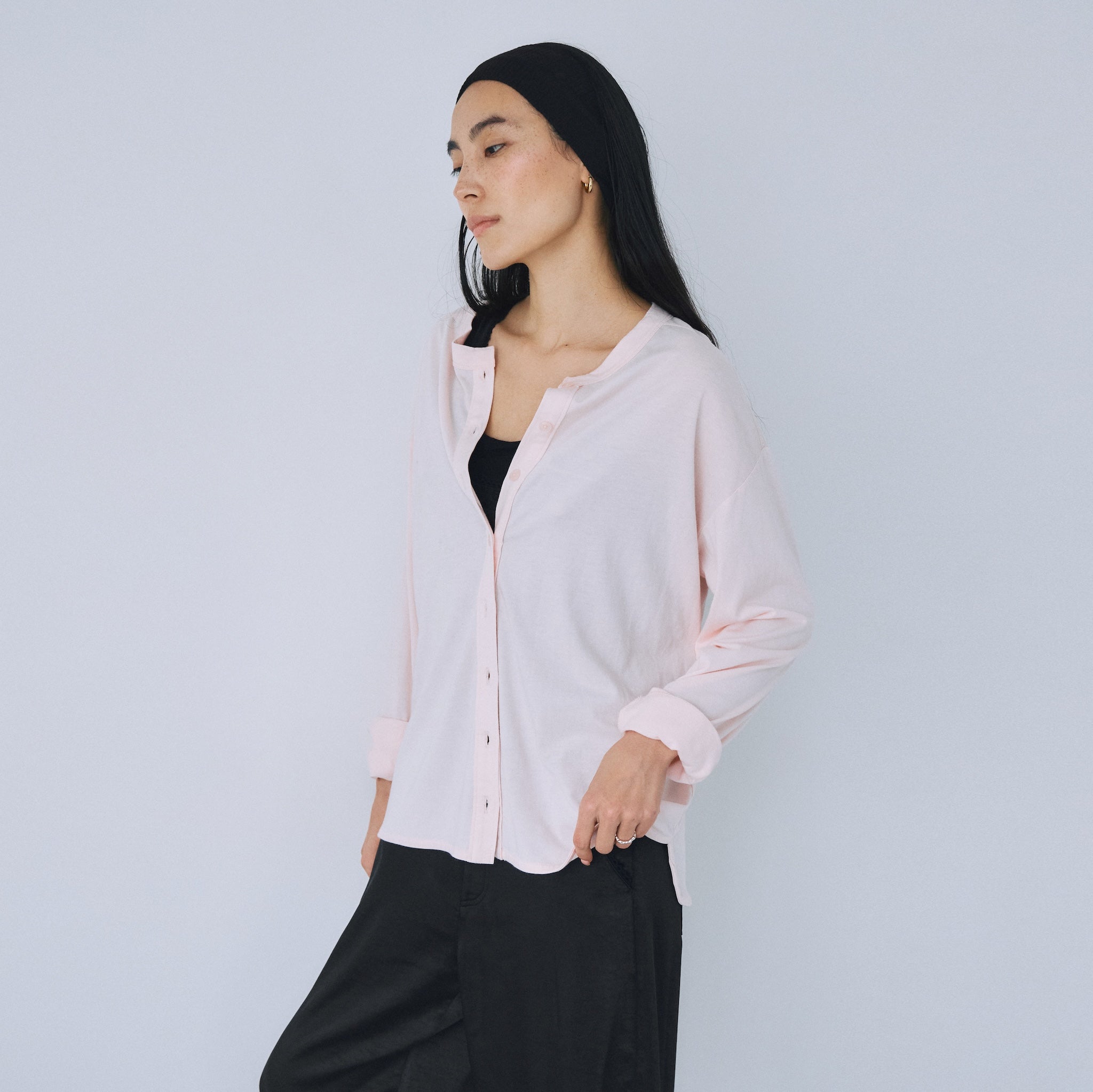 Cotton/silk moist touch cardigan