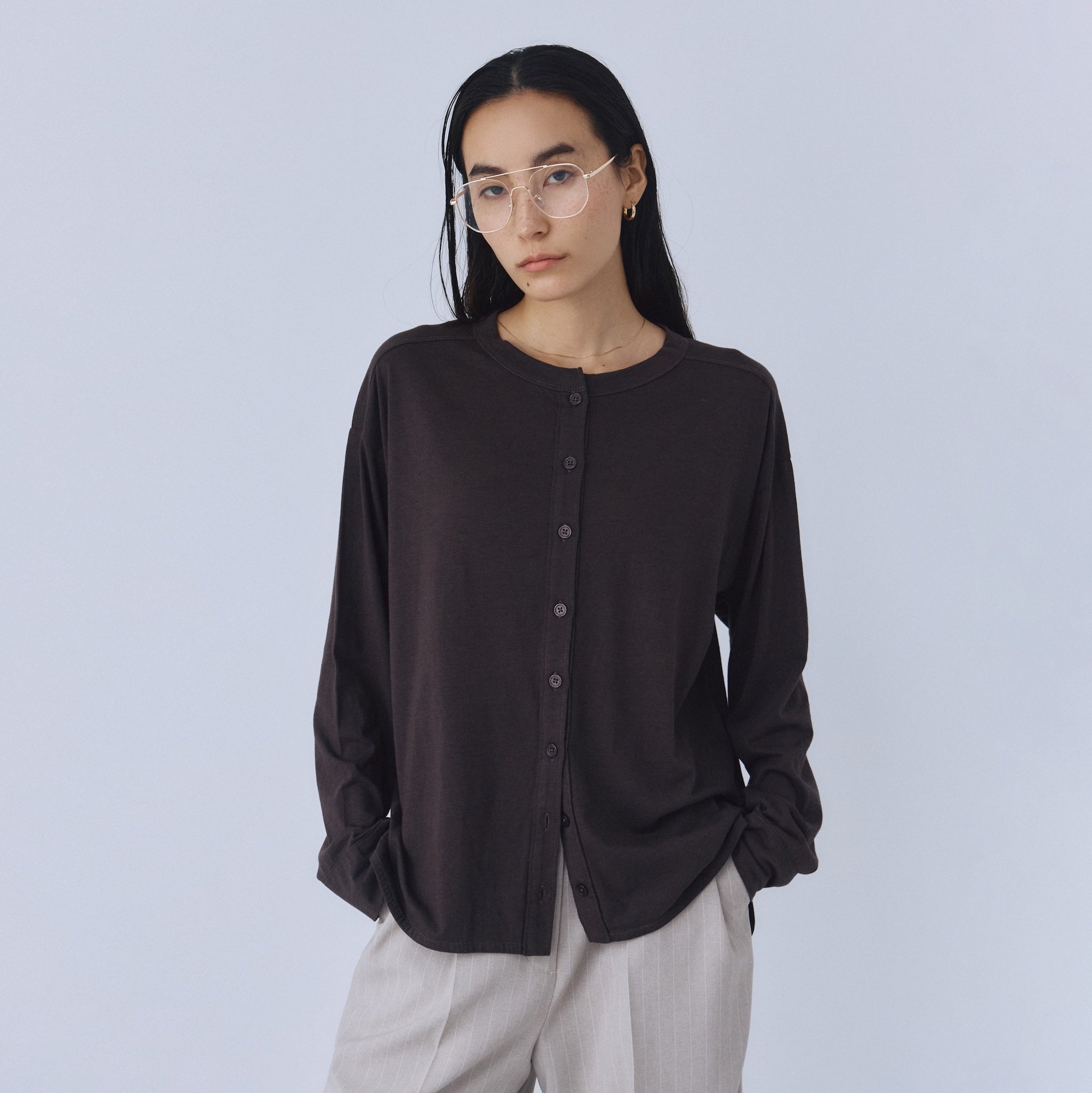 Cotton/silk moist touch cardigan