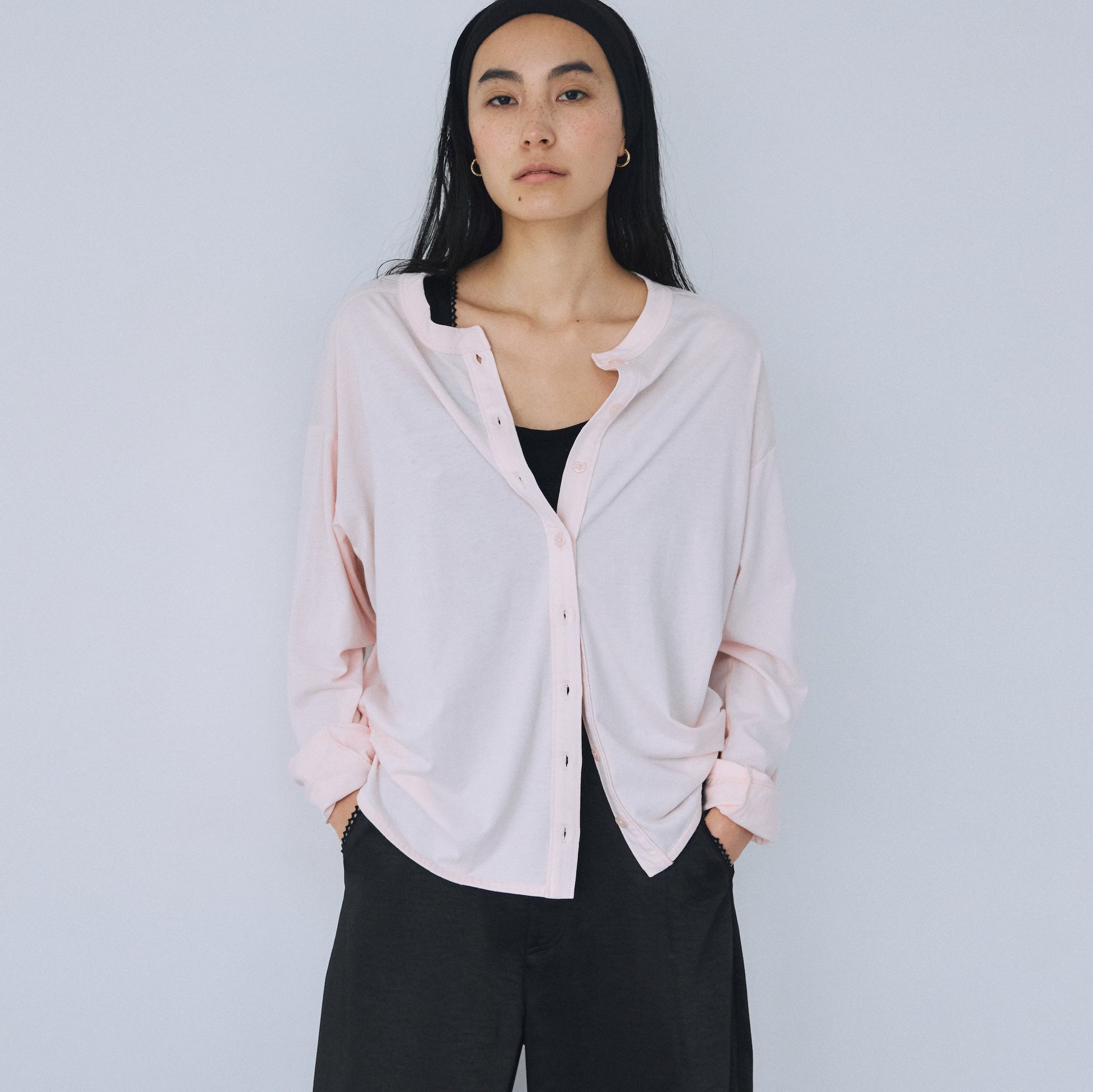 Cotton/silk moist touch cardigan