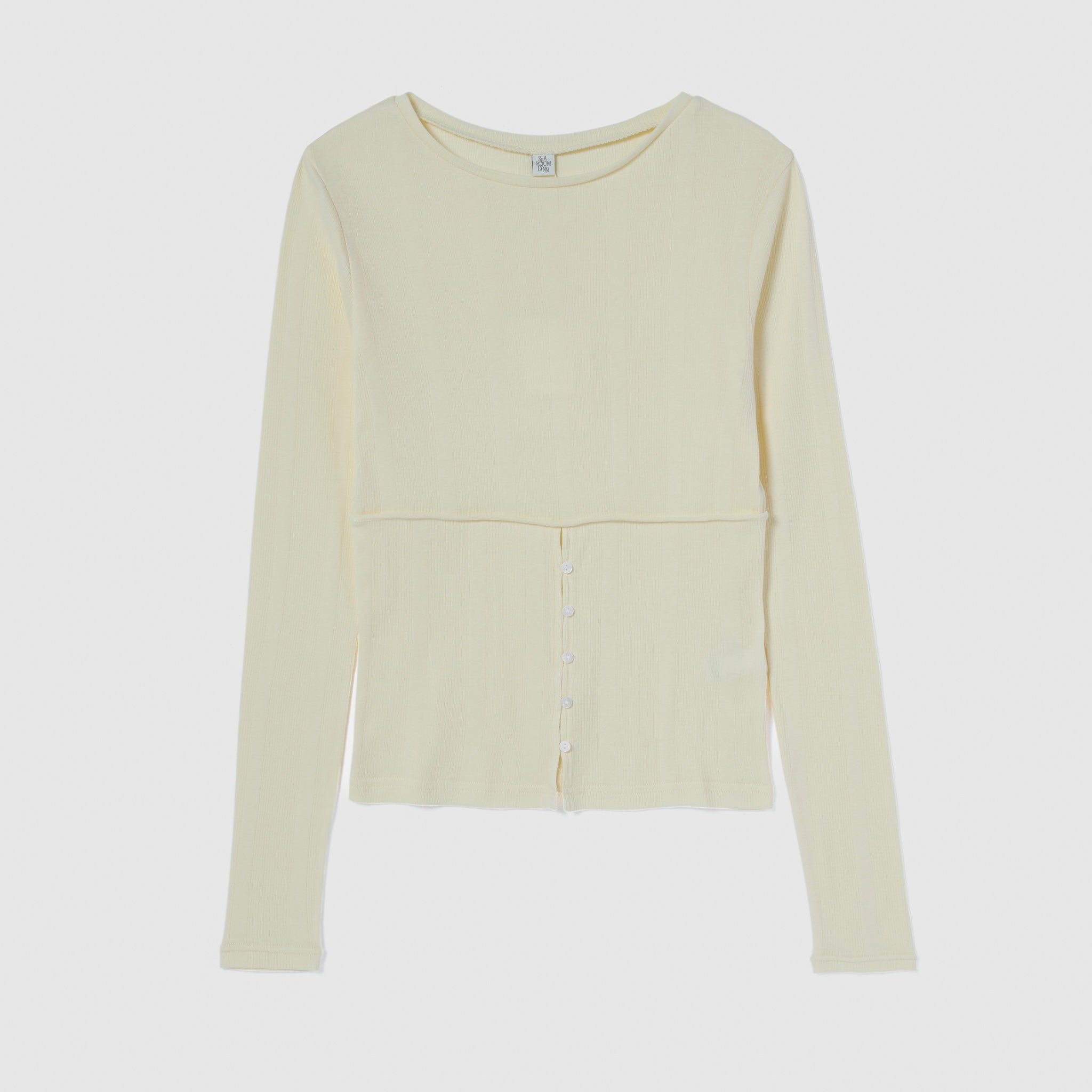 Soft sheer random RIB corset top