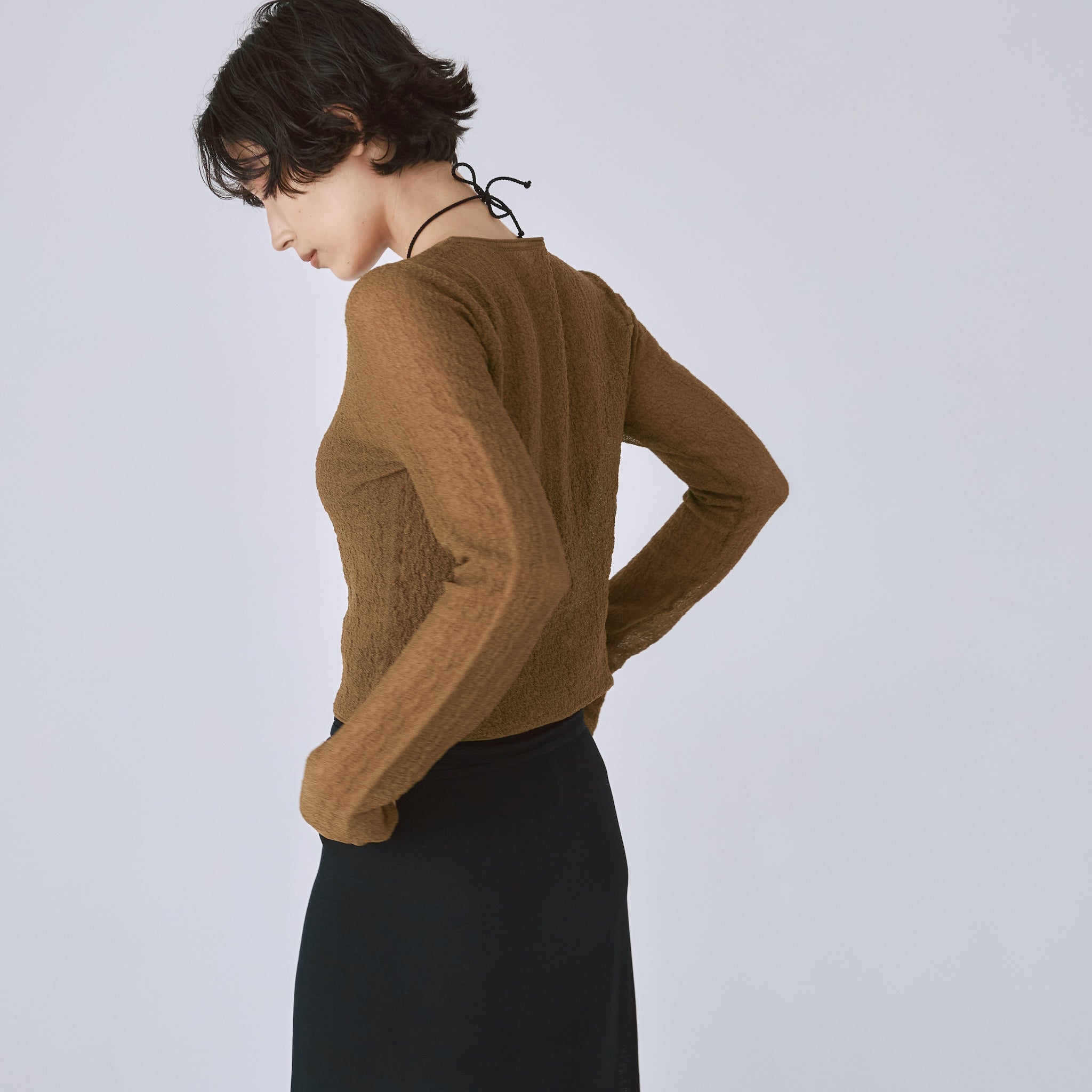 Soft Bumpy Knit Hole Cardigan