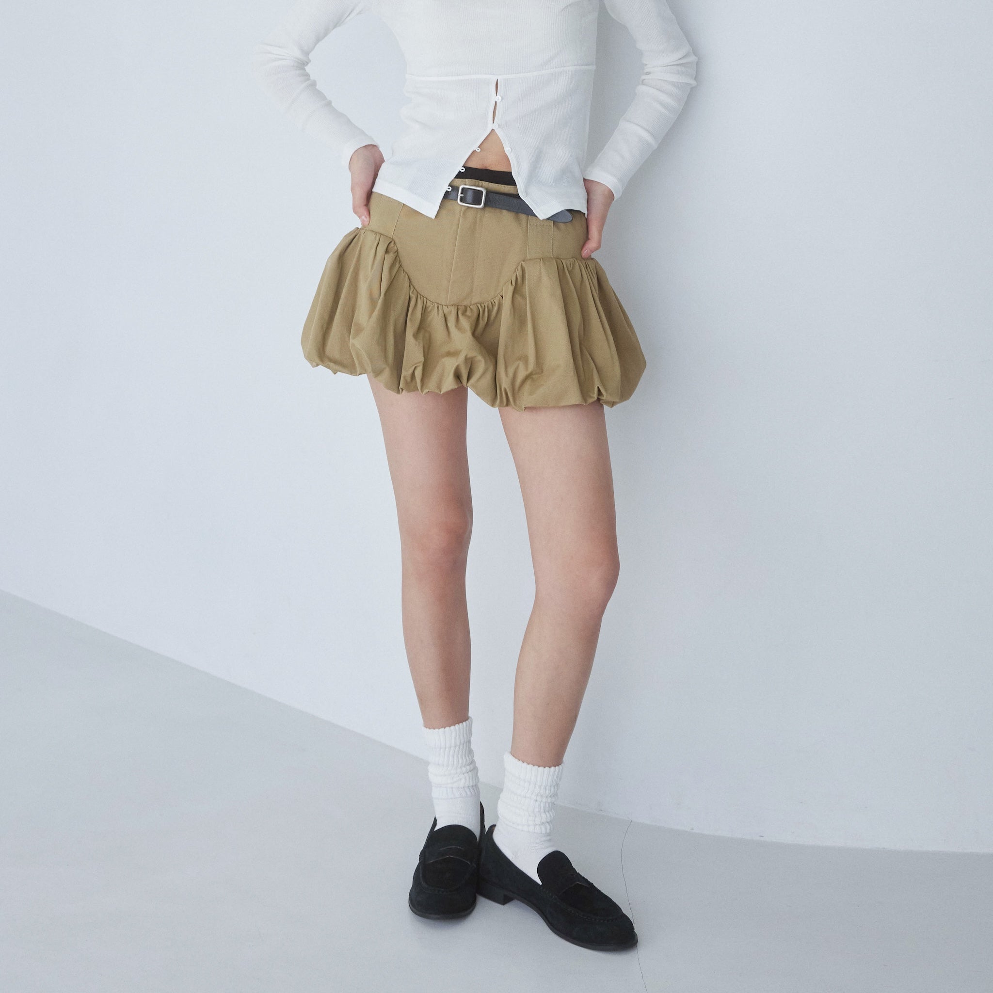 ローライズバルーンminiスカート