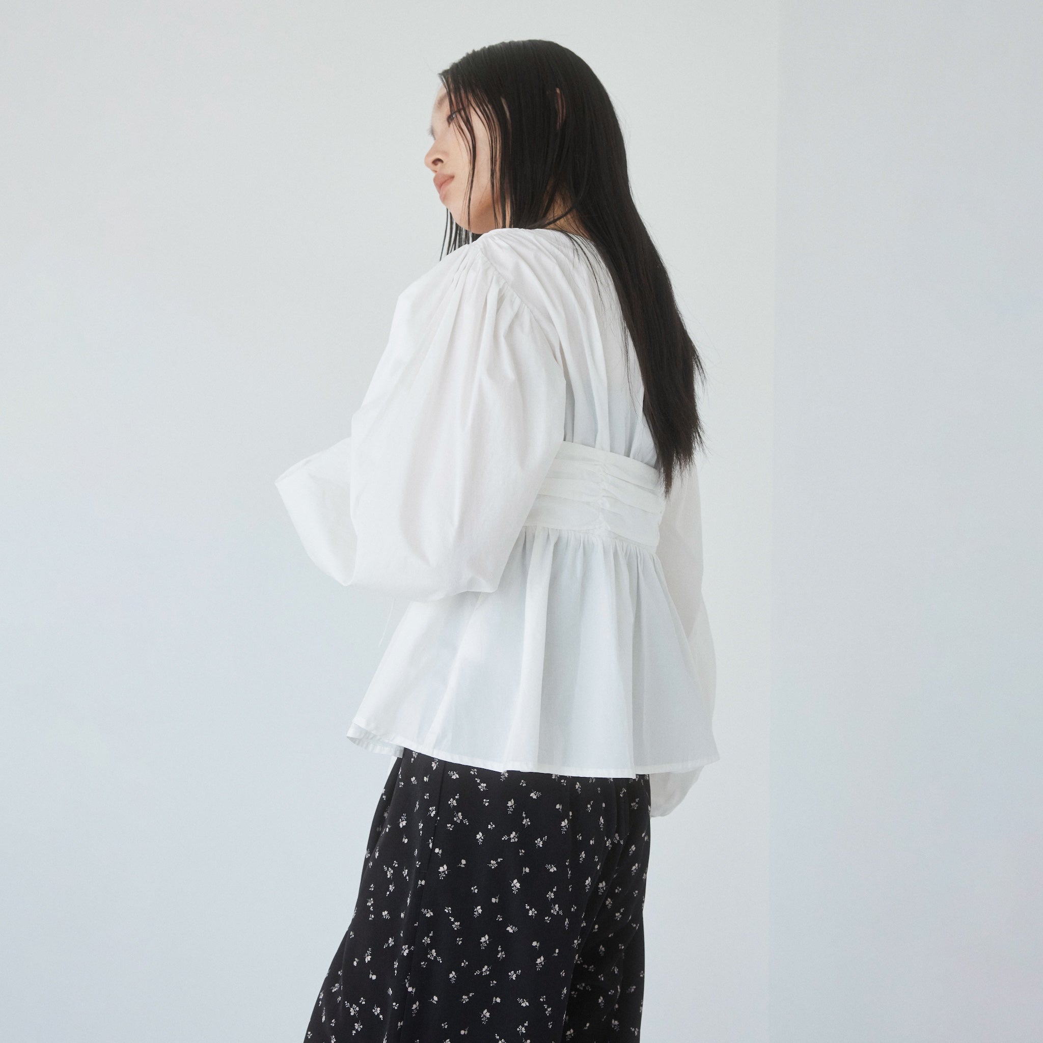 Layered Ribbon Bustier Shirt