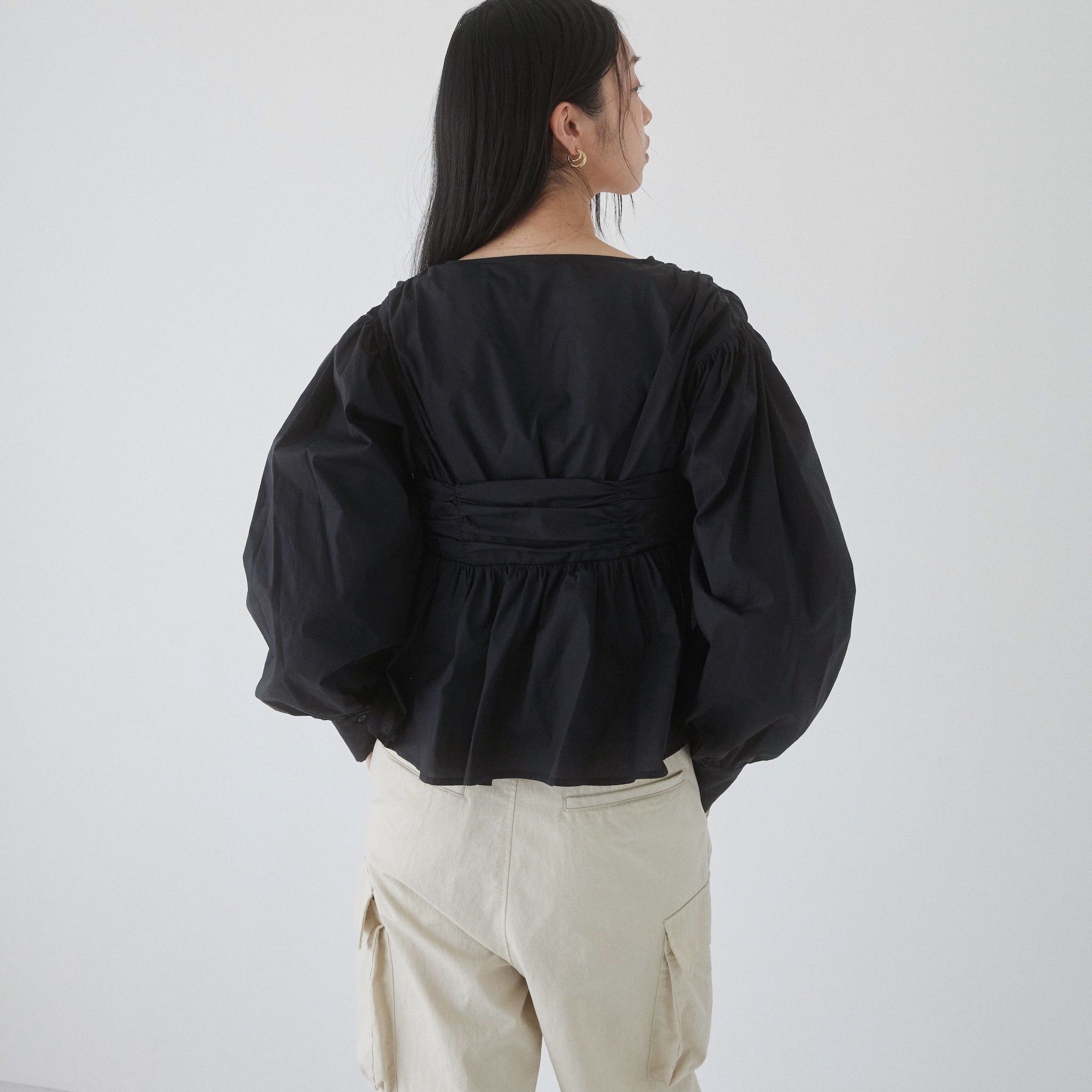 Layered Ribbon Bustier Shirt