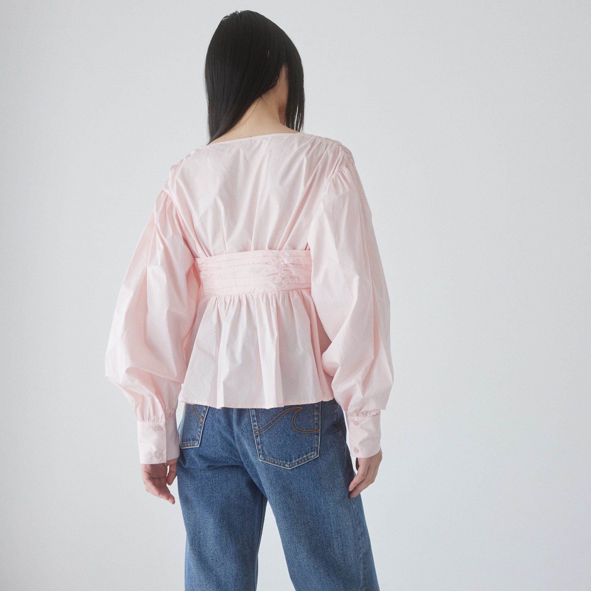 Layered Ribbon Bustier Shirt