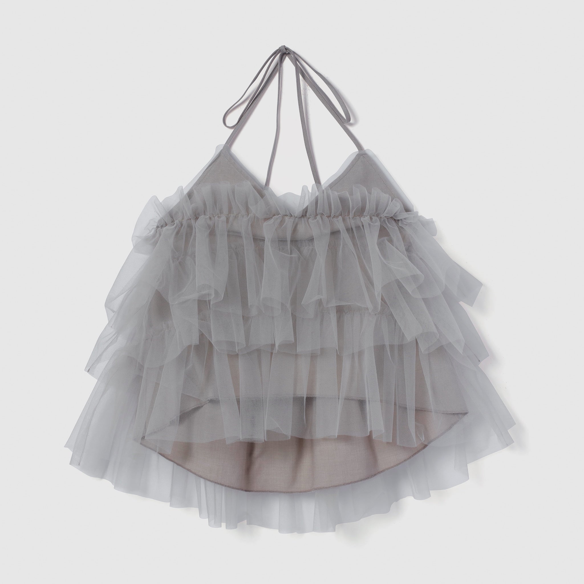 Halter Ribbon Tulle Round Camisole