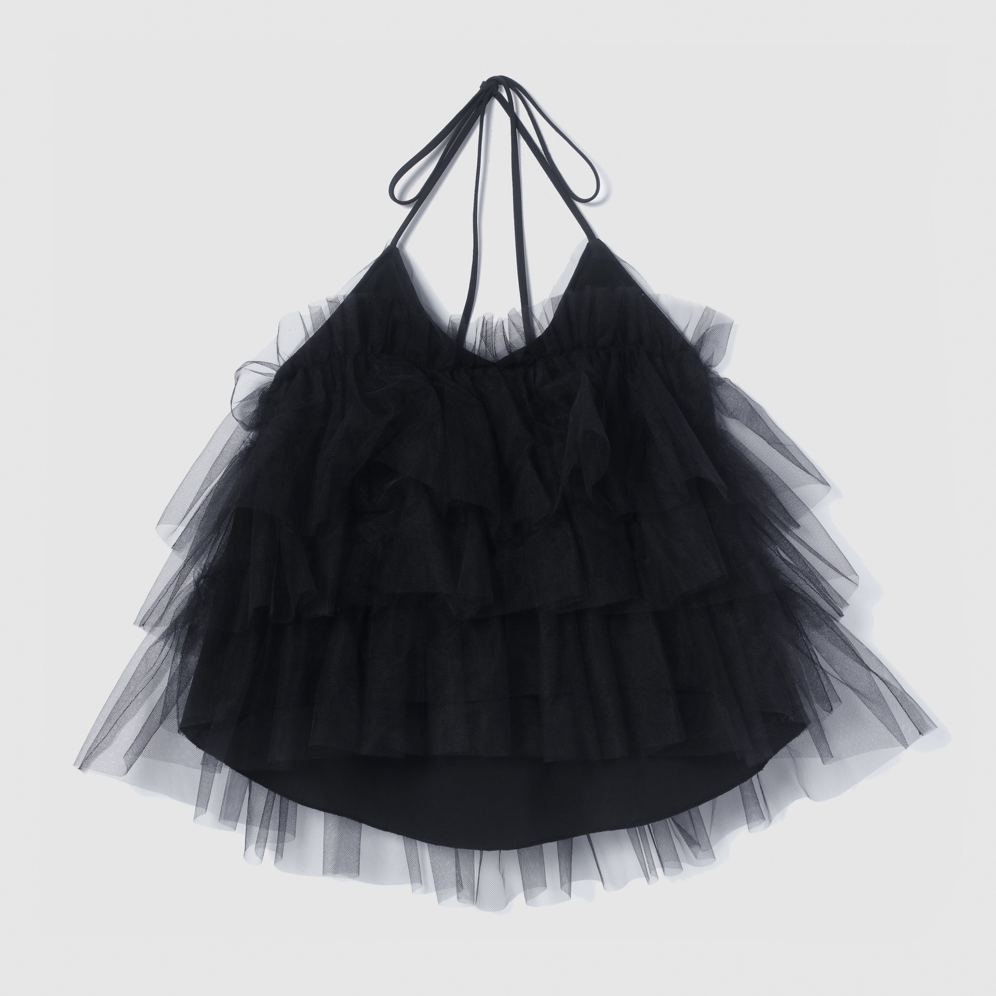 Halter Ribbon Tulle Round Camisole