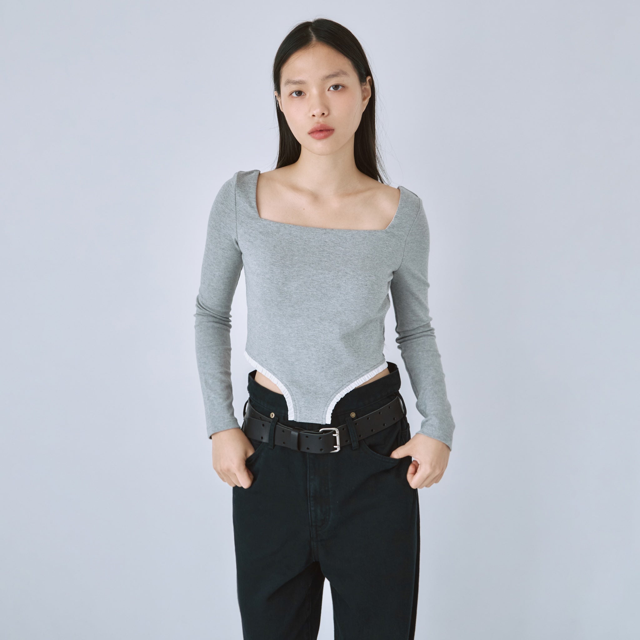 パッドin Moftyスクエアハイカットトップス