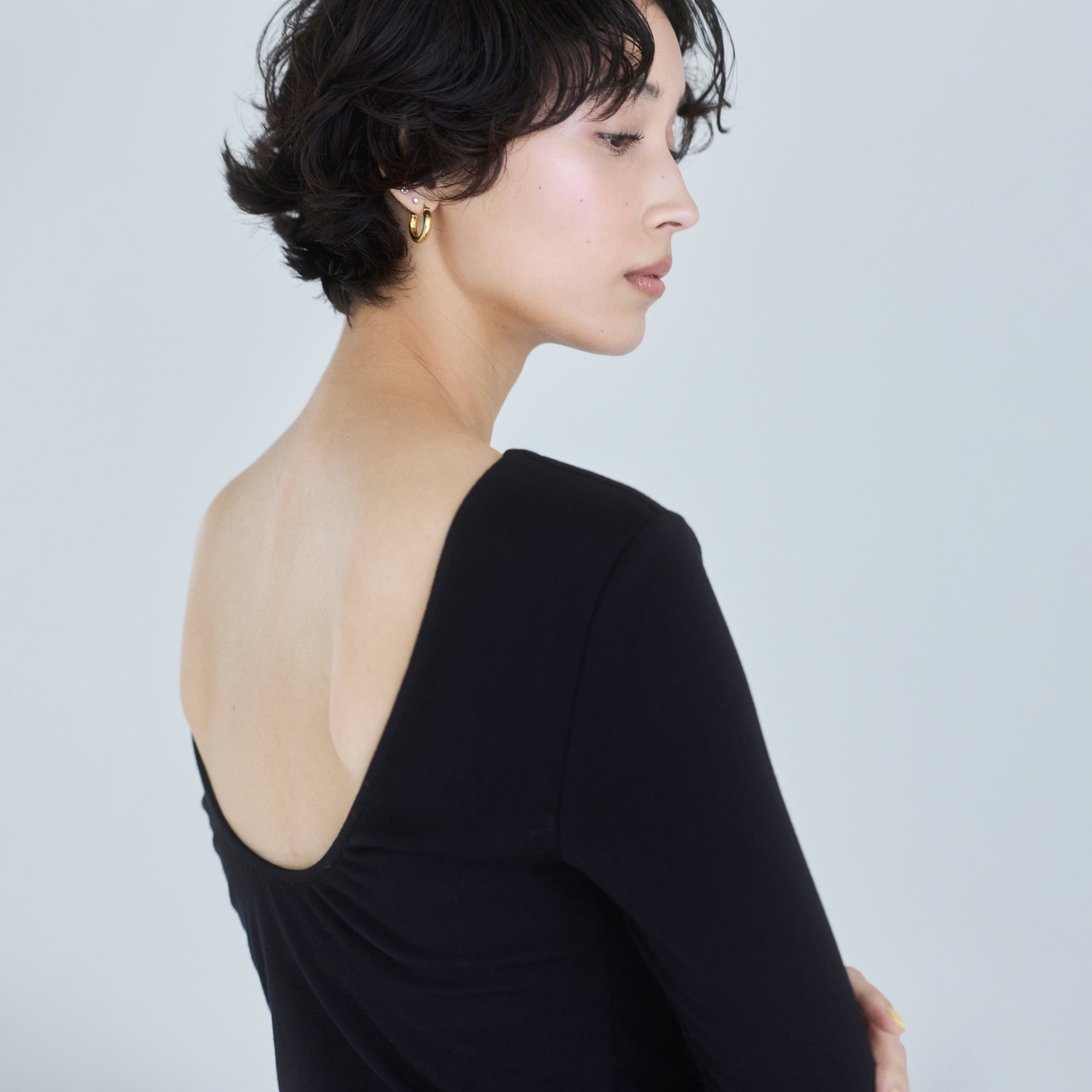 Fit Pad Marshmallow Back Open Long Sleeve